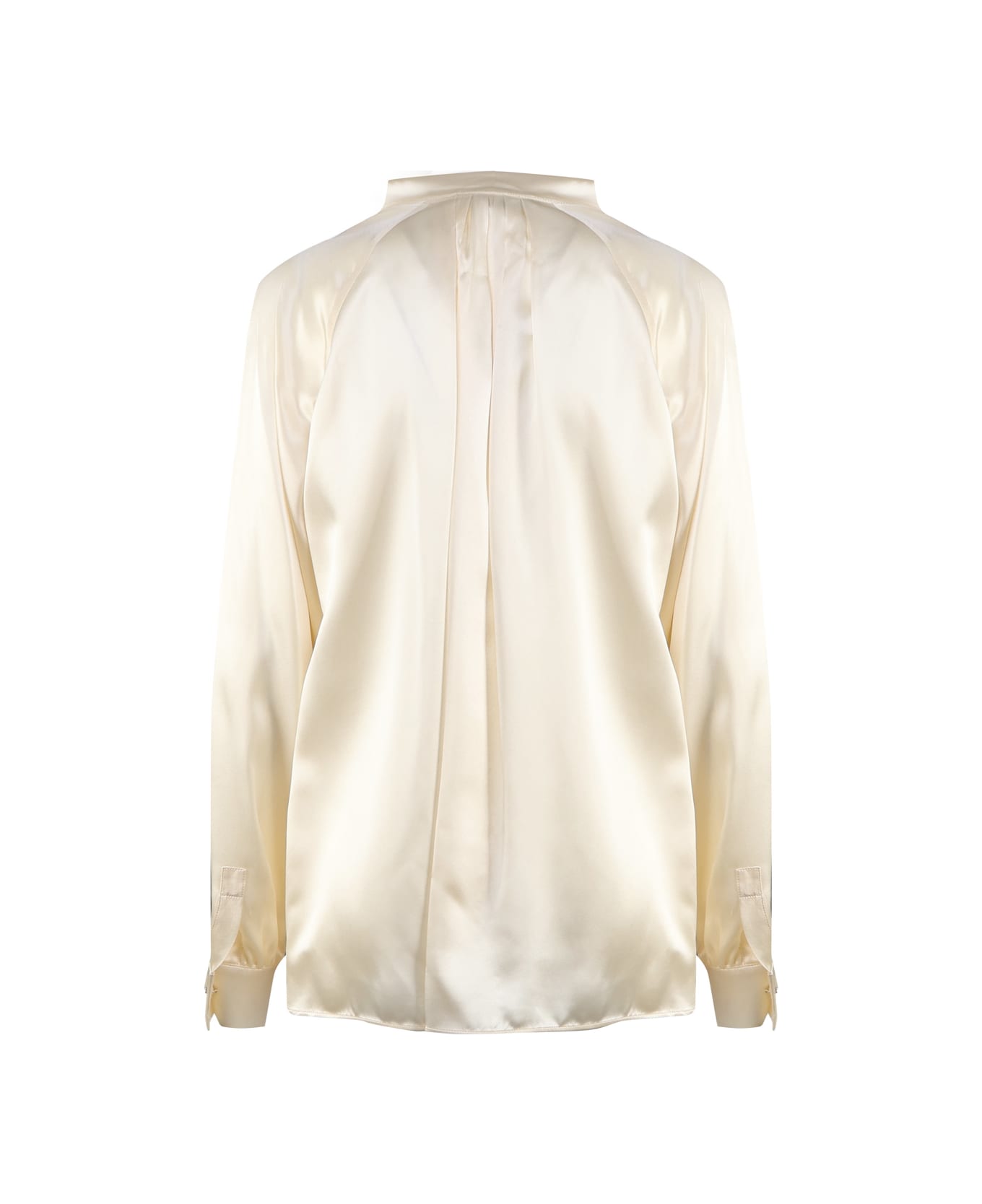 Max Mara Silk Satin Shirt - White
