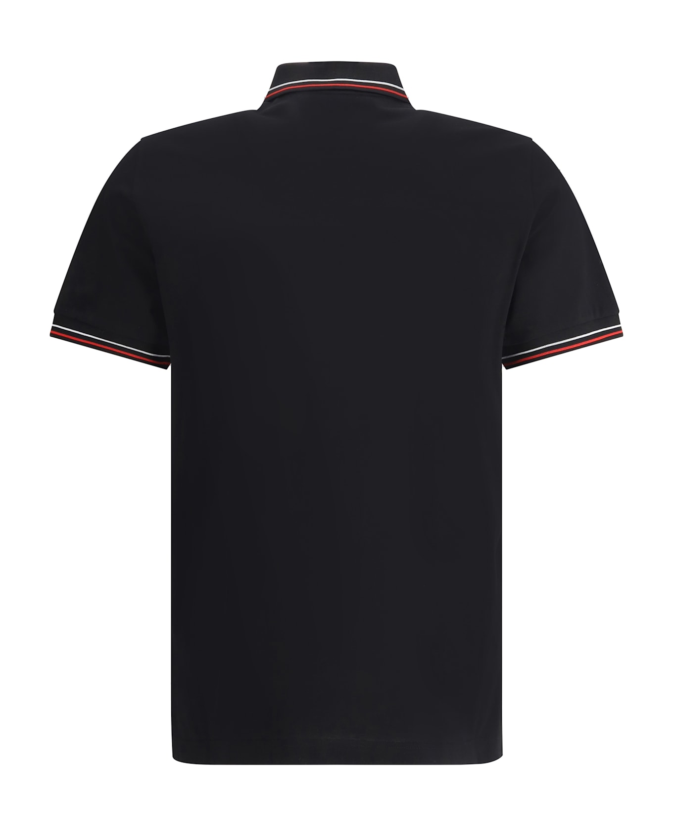 Prada Logoed Polo Shirt - Nero+rosso