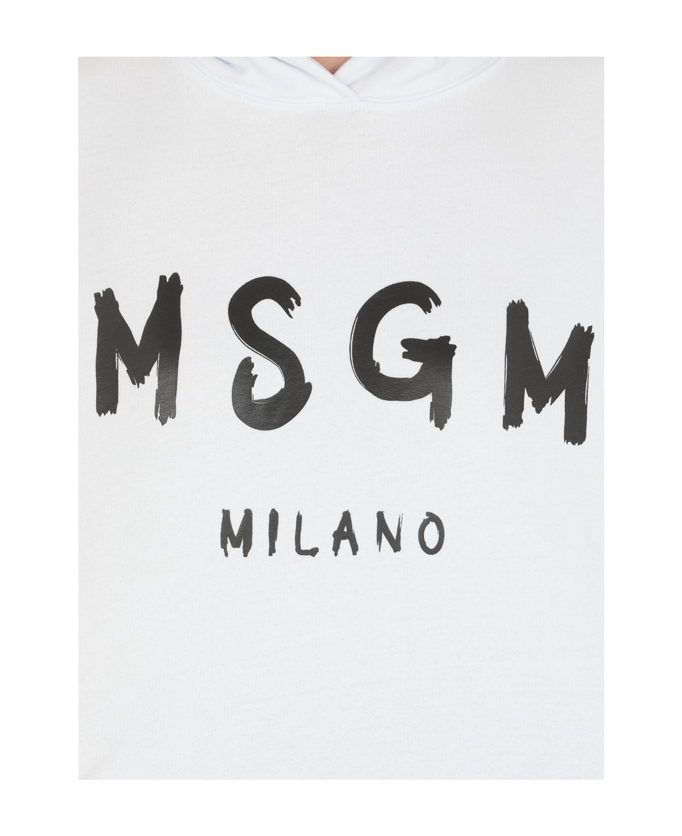 MSGM Hoodie With Logo - White