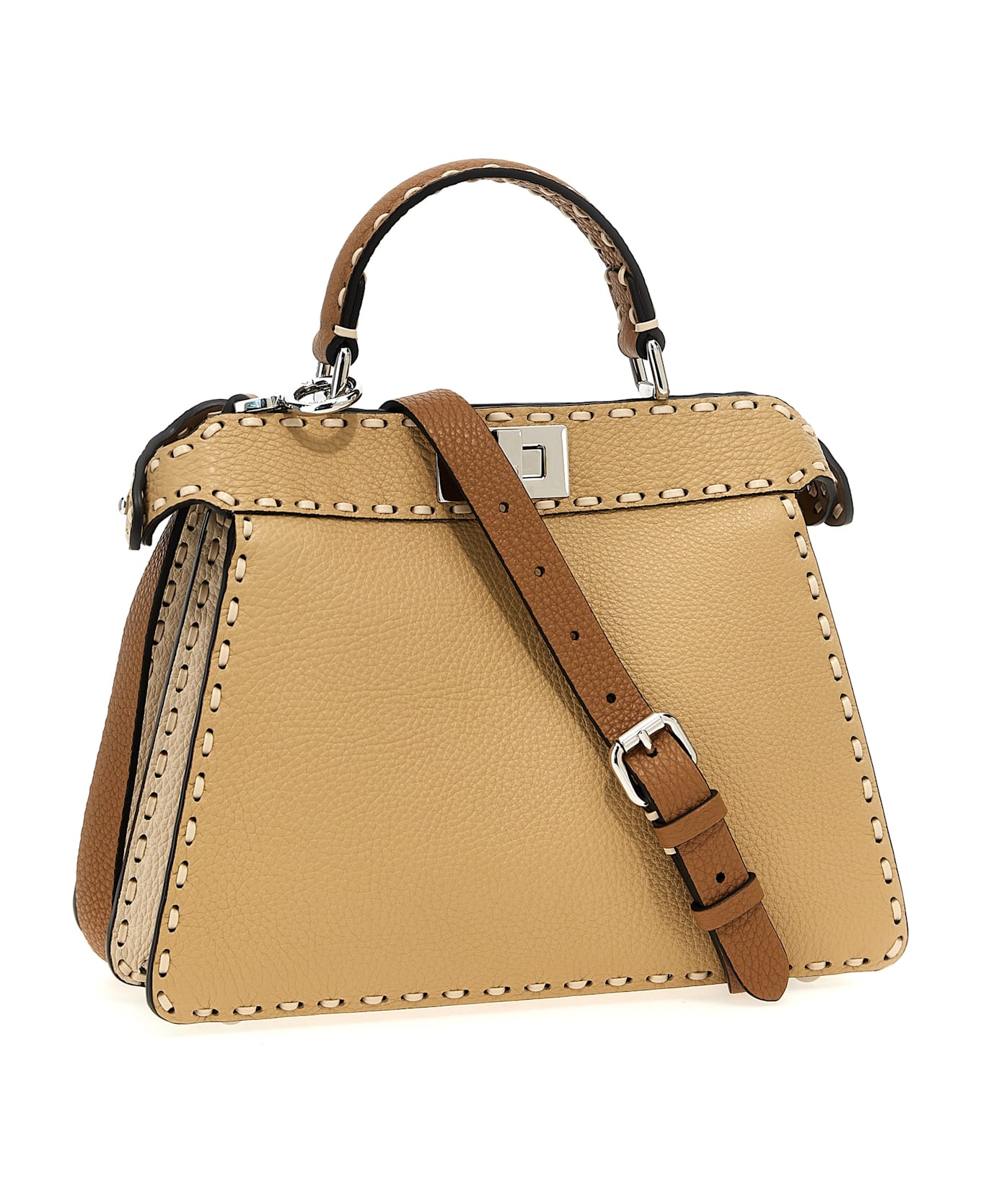 Fendi 
peekaboo Iseeu Small
 Handbag - Beige