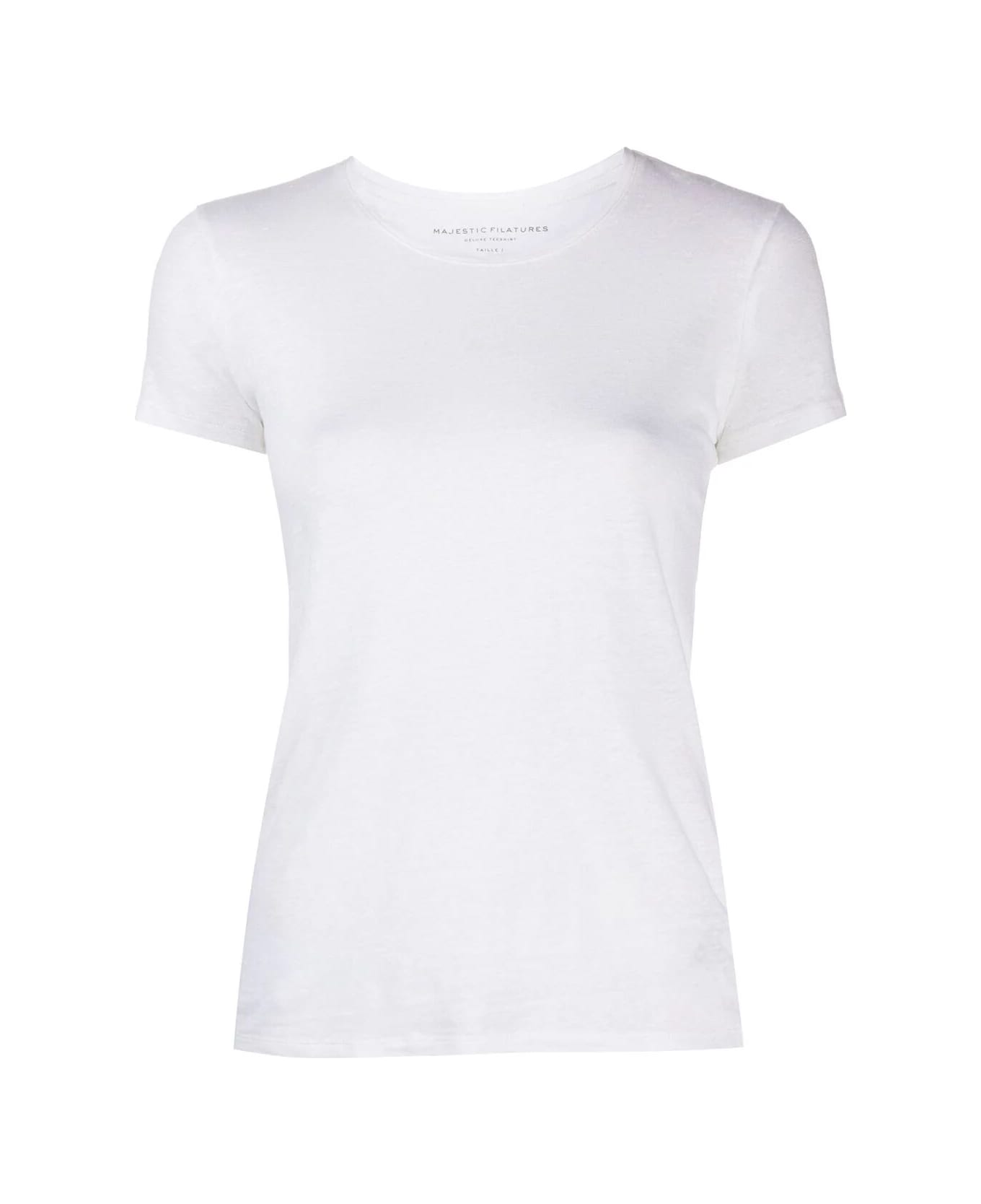 Majestic Filatures Short Sleeve Round Neck T-shirt - Blanc