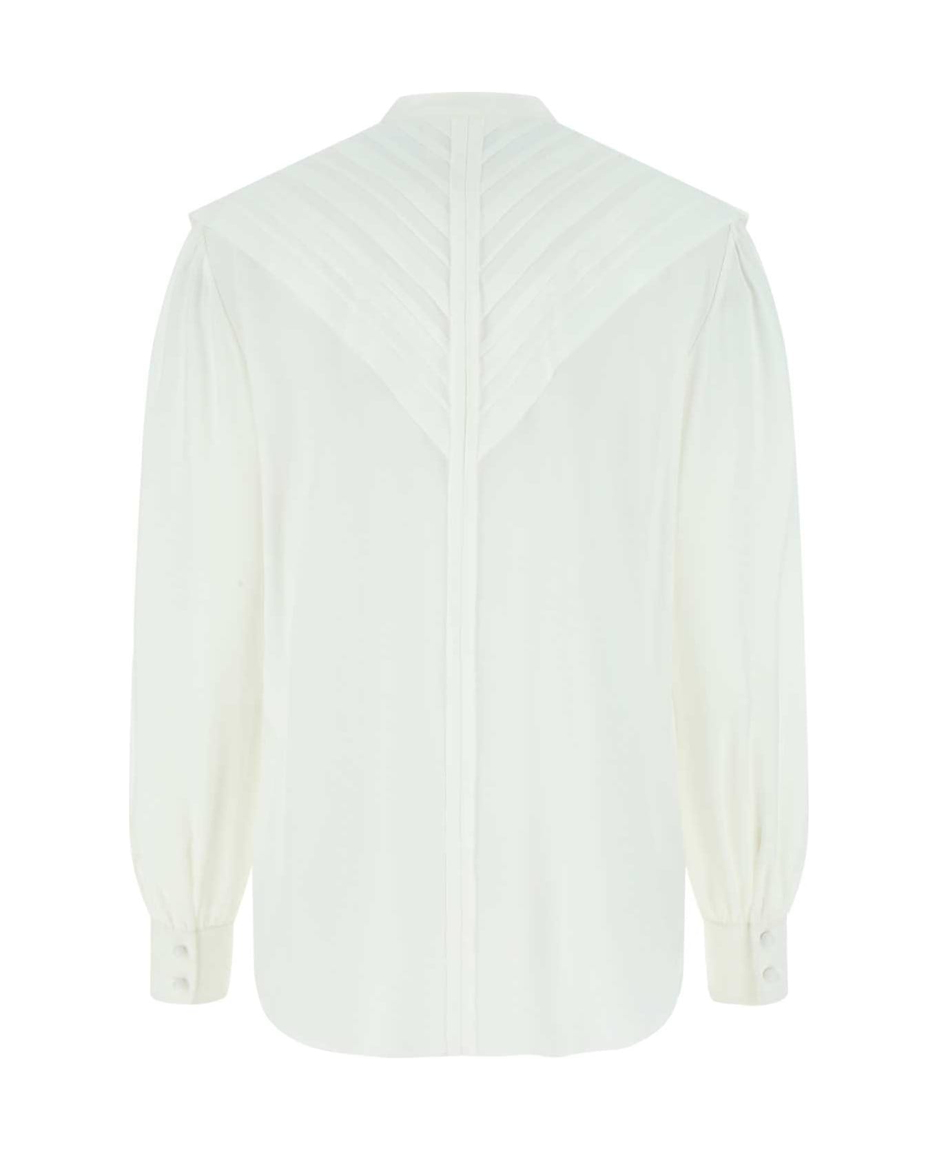 Chloé Ivory Crepe Blouse - 107 ブラウス
