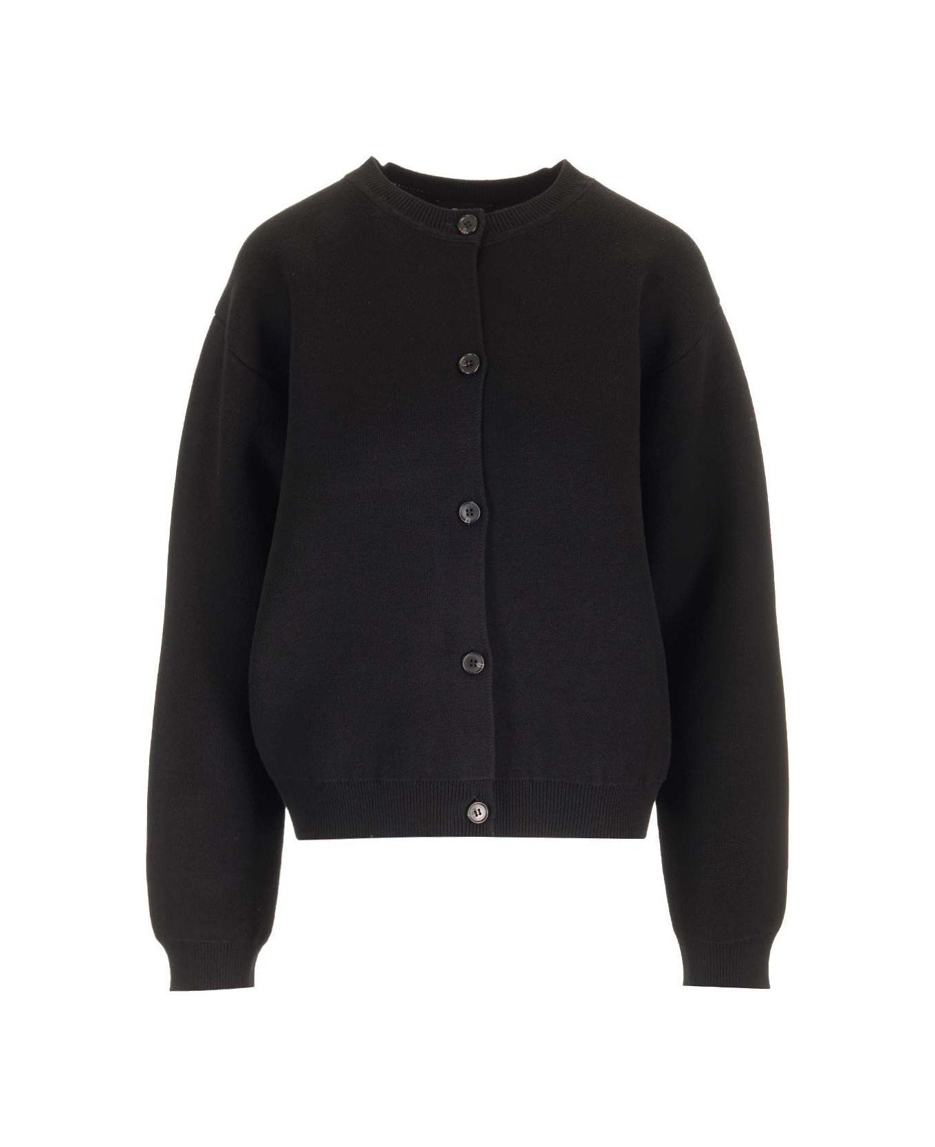 Theory Stretch Cotton Cardigan - Black