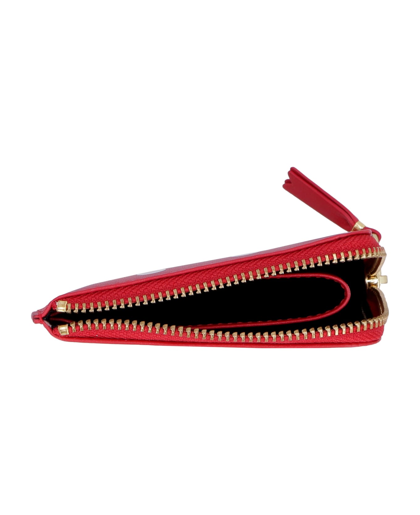 Comme des Garçons Wallet Leather Zipped Coin Purse - Red Red 財布