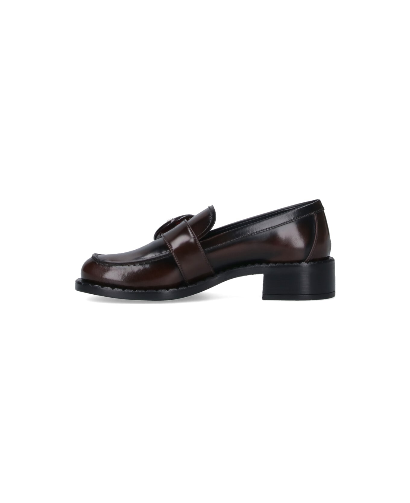 Prada Calf Leather Loafers - Brown