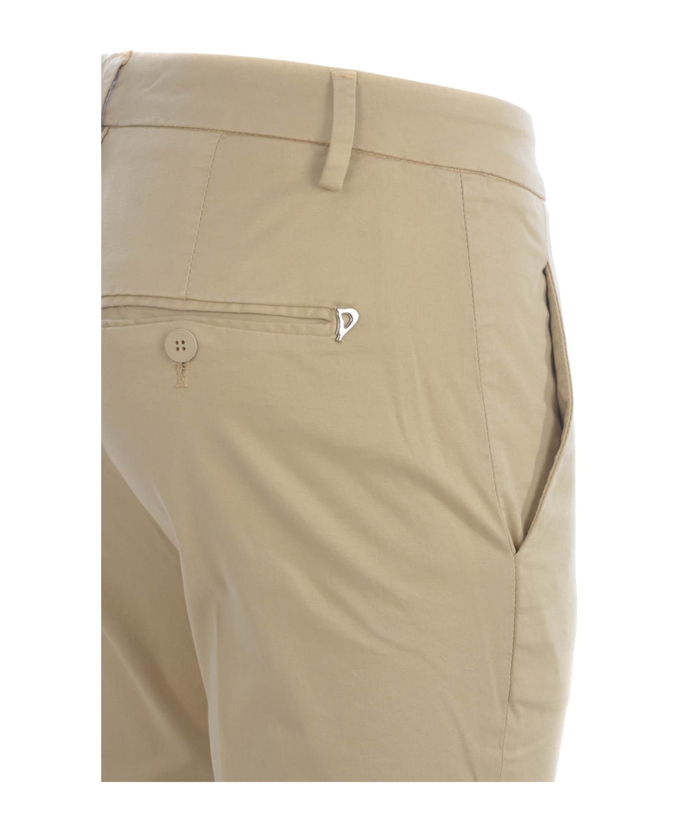 Dondup Trousers Dondup "perfect" In Stretch Cotton - Beige ボトムス
