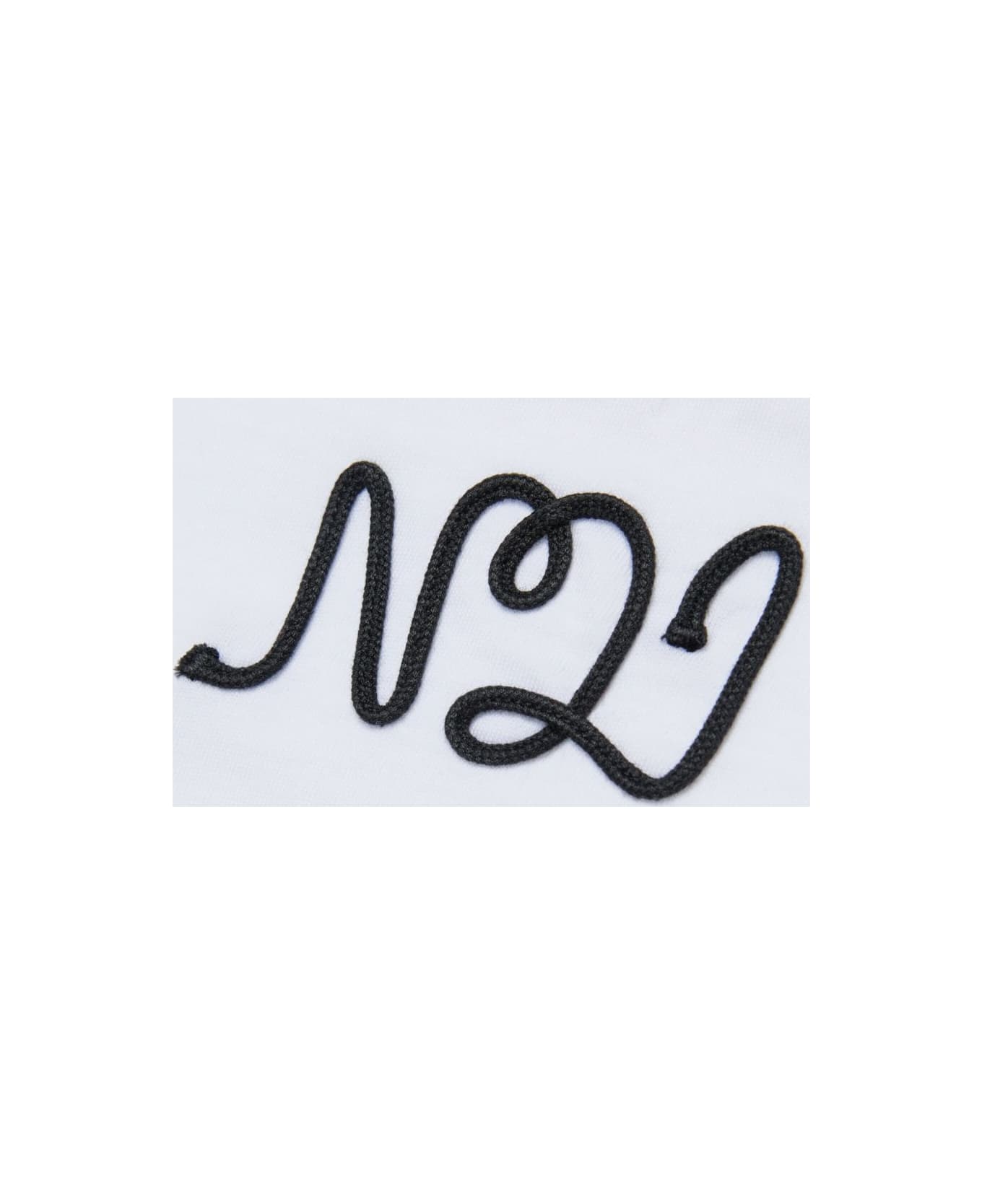 N.21 Nº21 Kids White Crew-neck - White