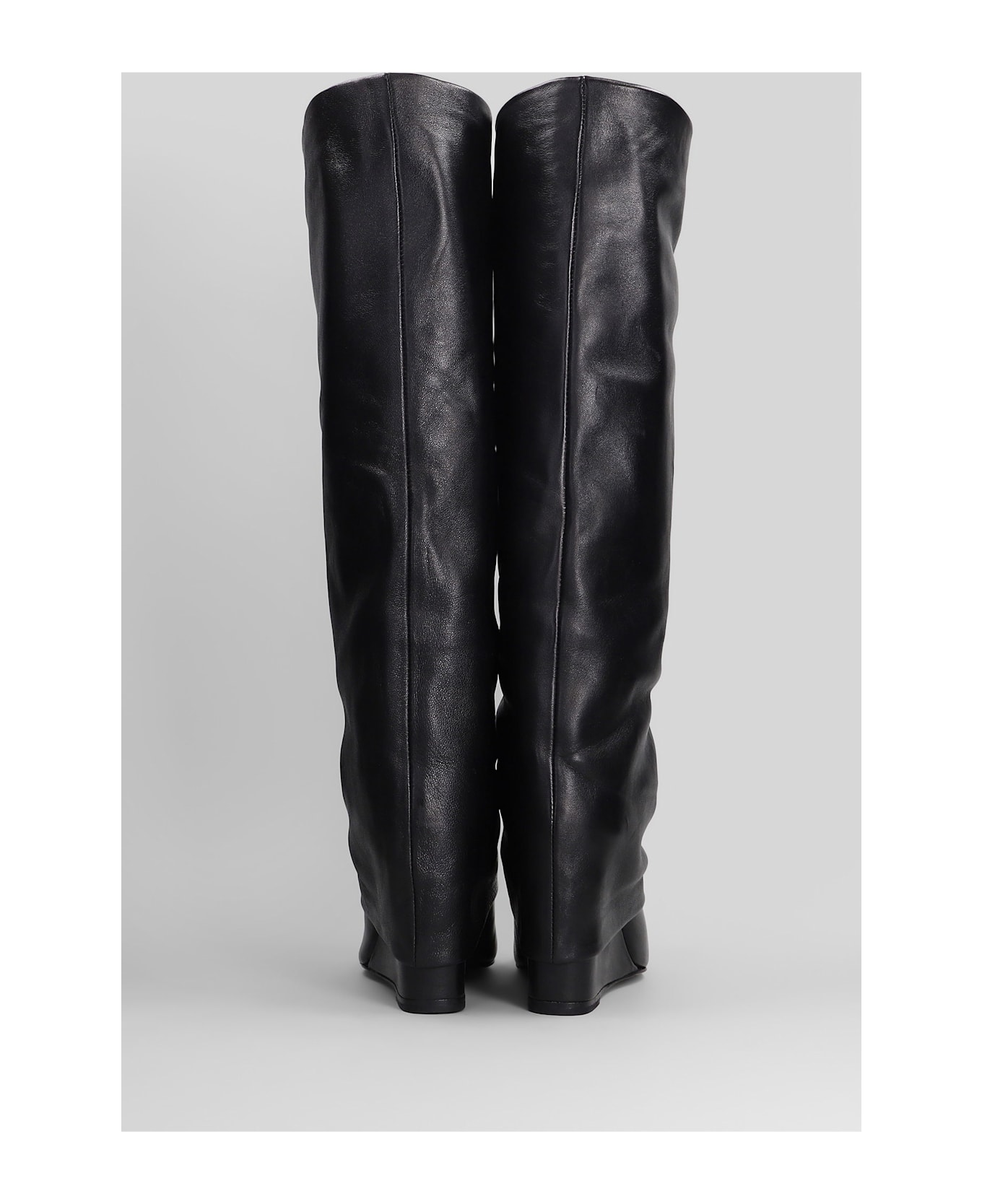 The Seller High Heels Boots In Black Leather - black