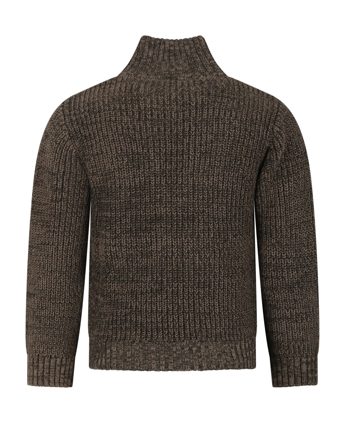 Timberland Green Sweater For Boy With Zip - Green ニットウェア＆スウェットシャツ