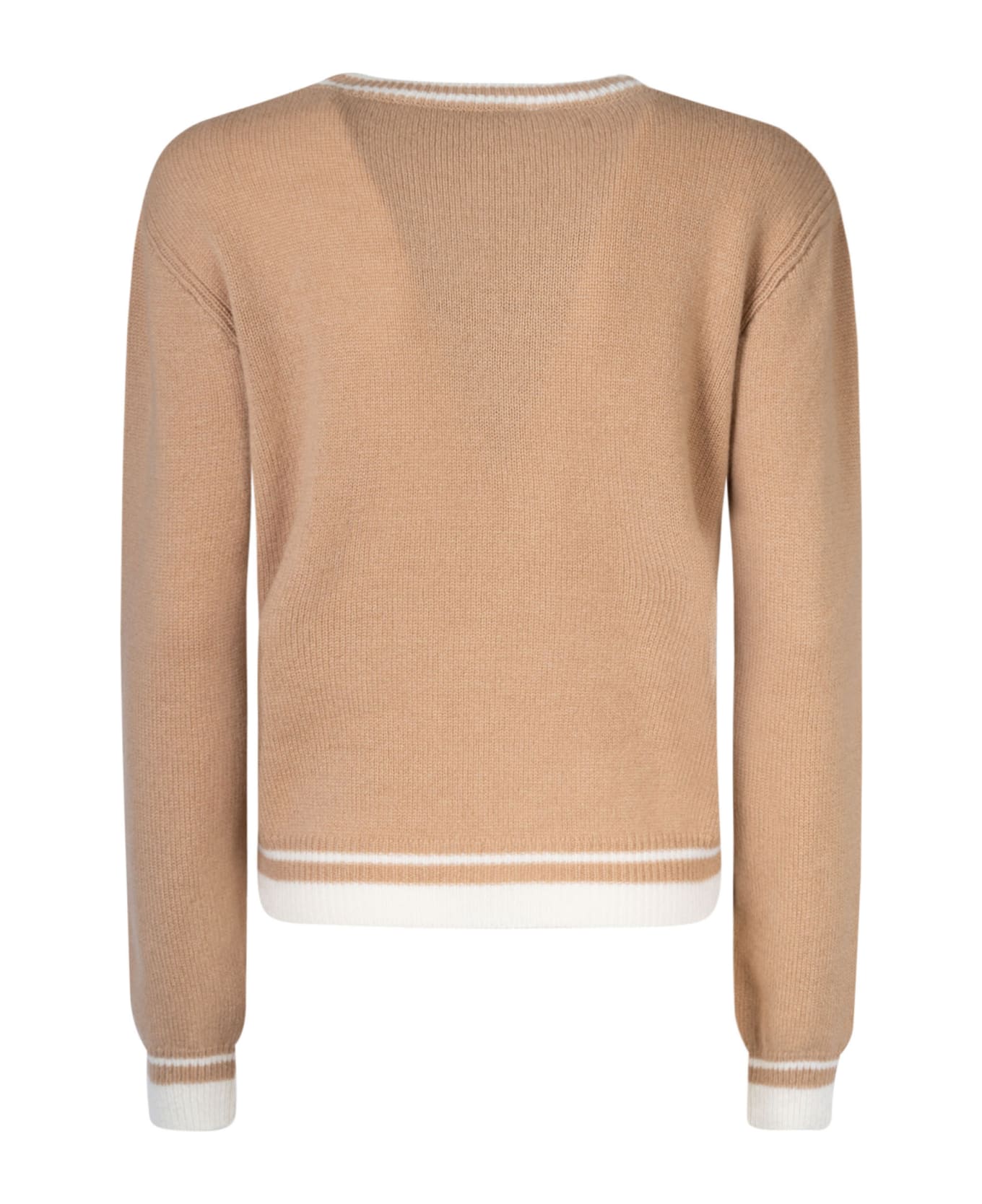 MSGM Round Neck Sweater - Beige