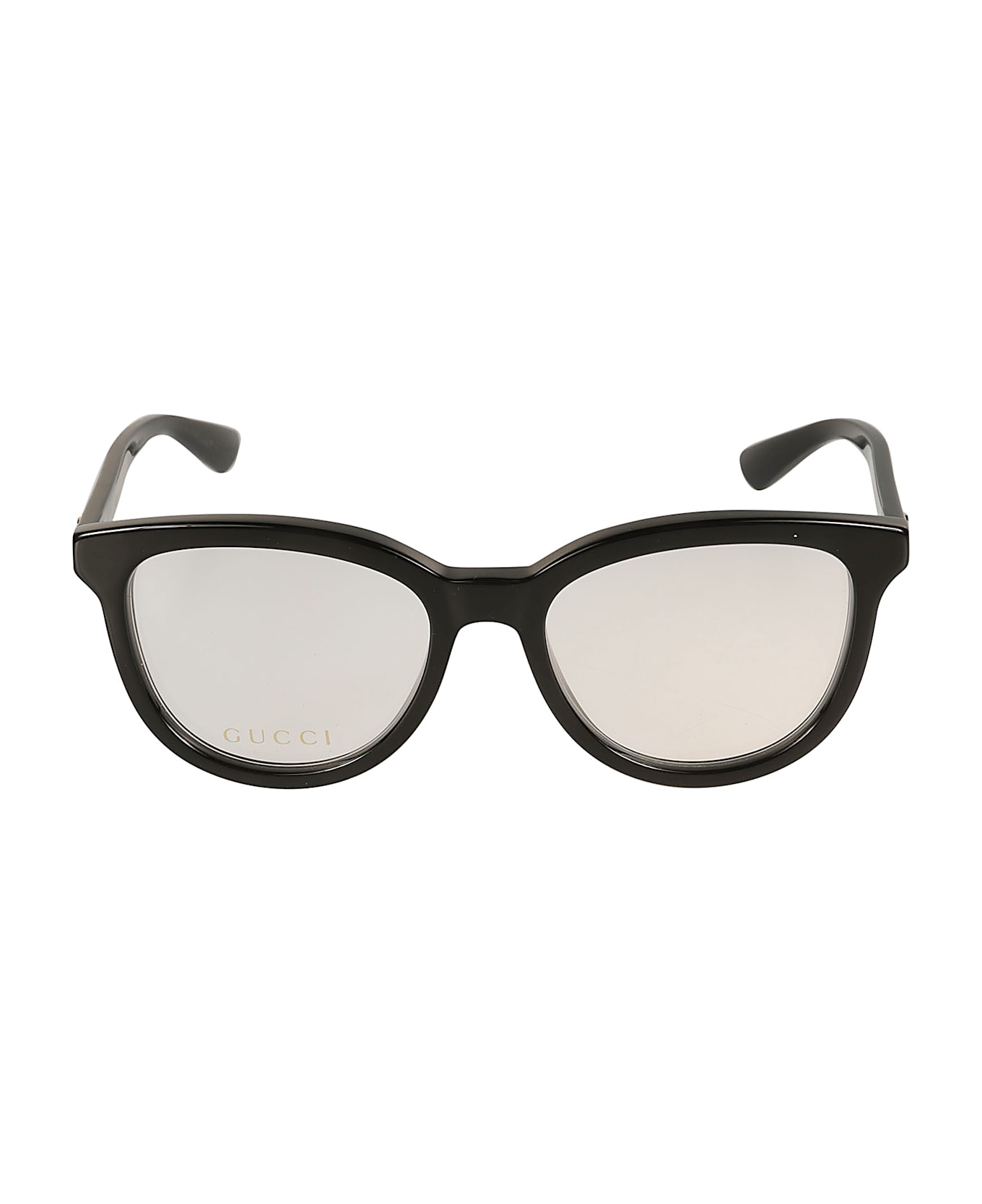 Gucci Eyewear Logo Lens Wayfarer Frame - BLACK-BLACK-TRANSPARENT