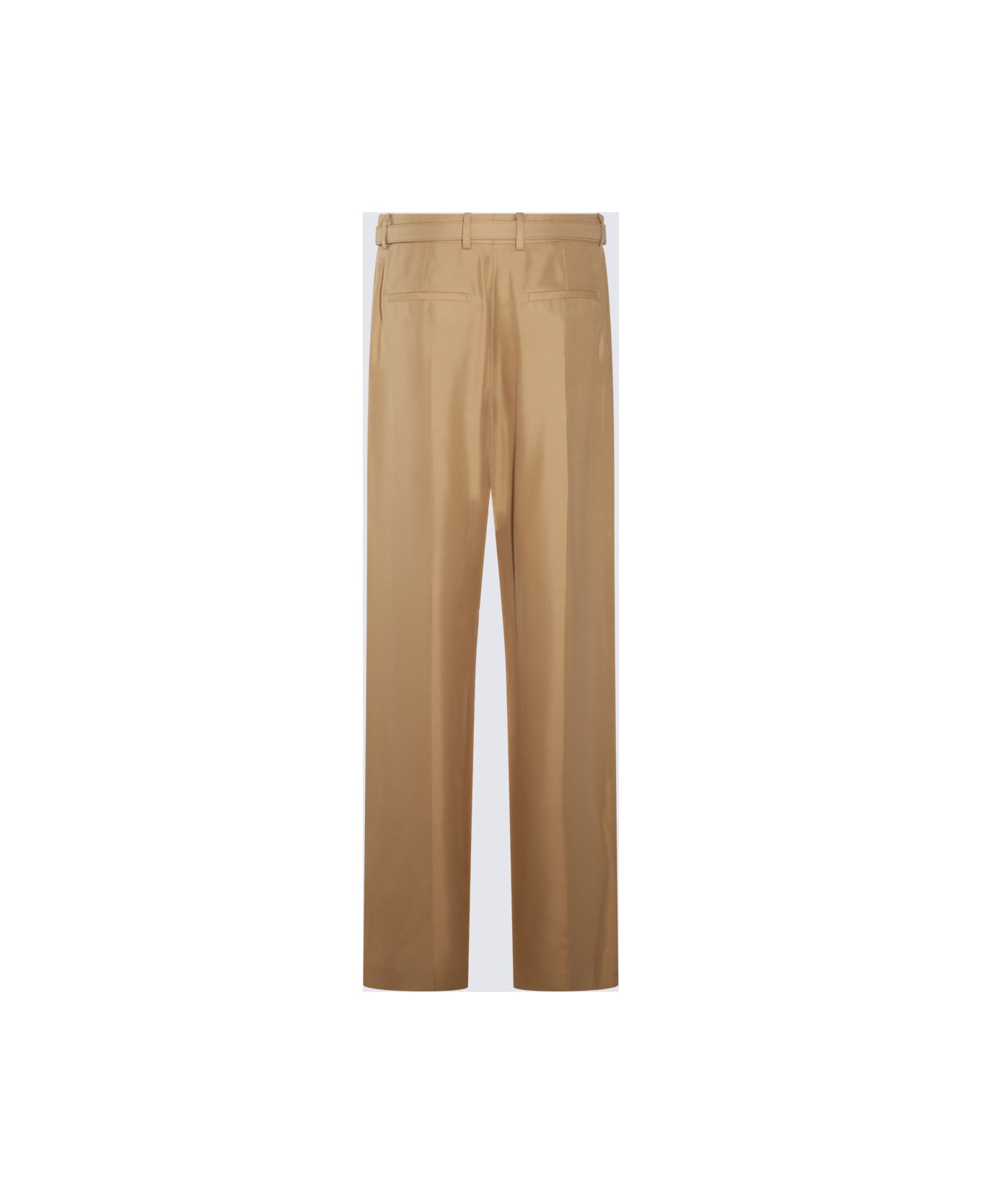 Loro Piana Beige Silk Pants - Pebble Stone