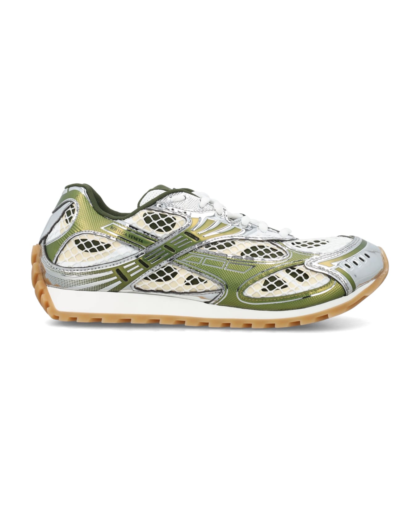 Bottega Veneta Orbit Lace Up Sneakers - MUDWHITE