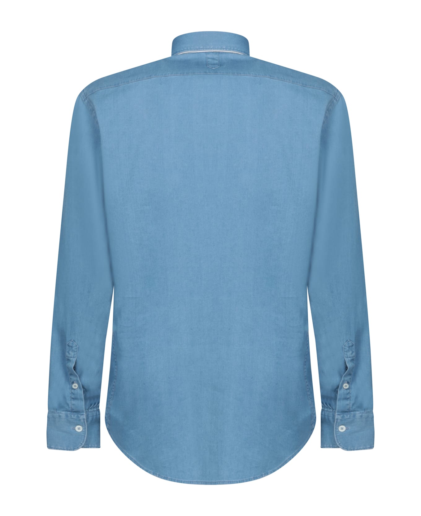 Canali Blue Denim Shirt - Blue