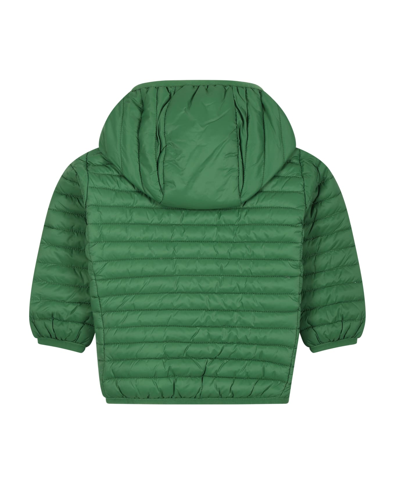 Save the Duck Green Downn-jacket "nene" For Baby Boy With Logo - Green コート＆ジャケット