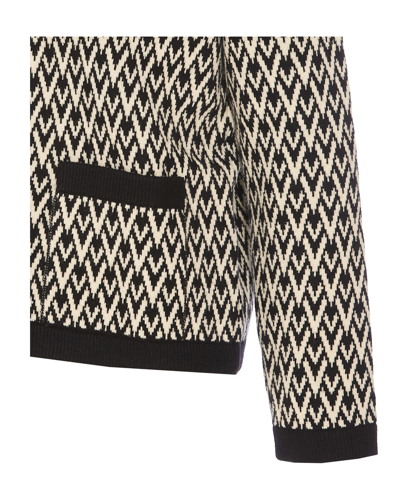Valentino Garavani Toute La V Motif Cardigan - Black
