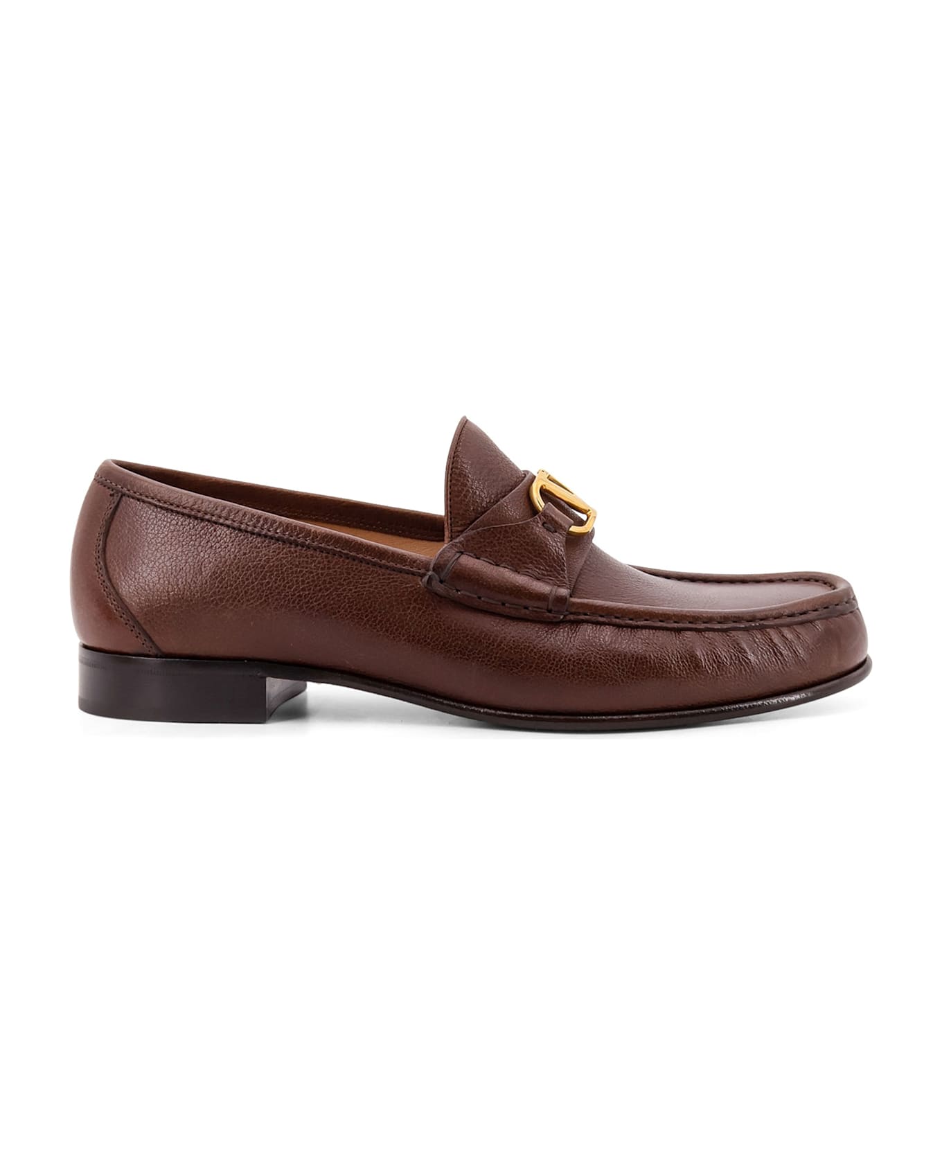 Valentino Garavani Vlogo Leather Loafer - Brown