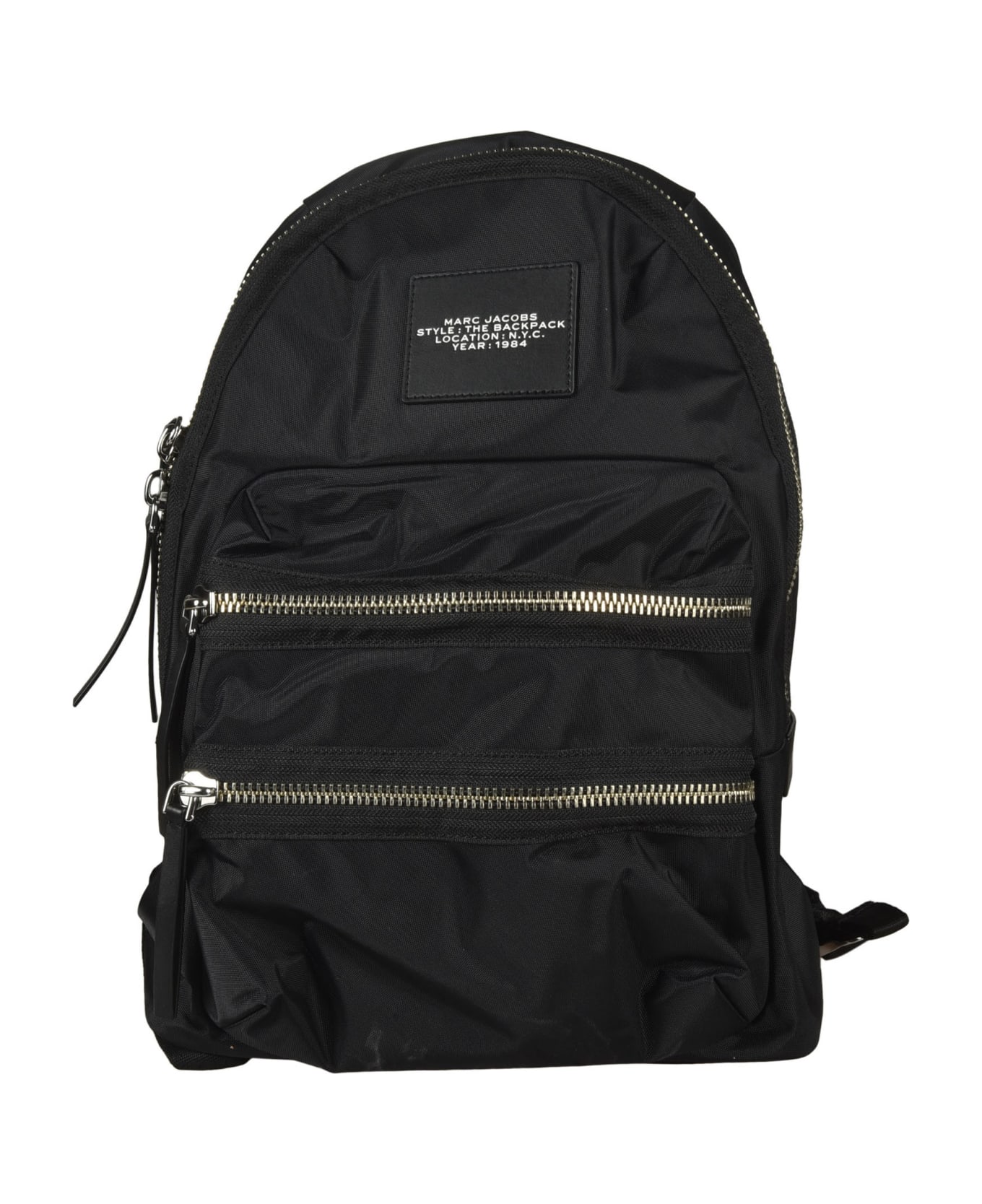 Marc Jacobs Logo Patched Backpack - Black