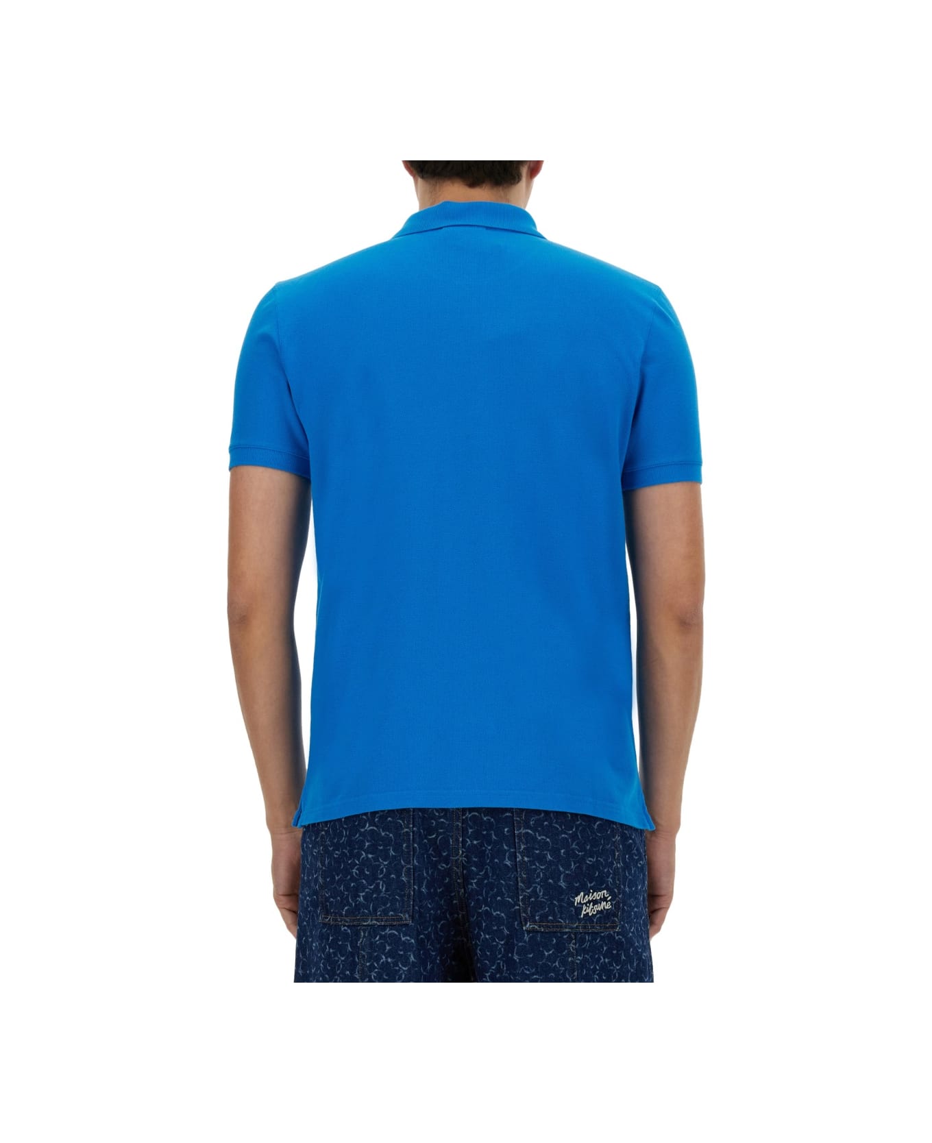 Maison Kitsuné Polo Shirt "fox Head" - BLUE