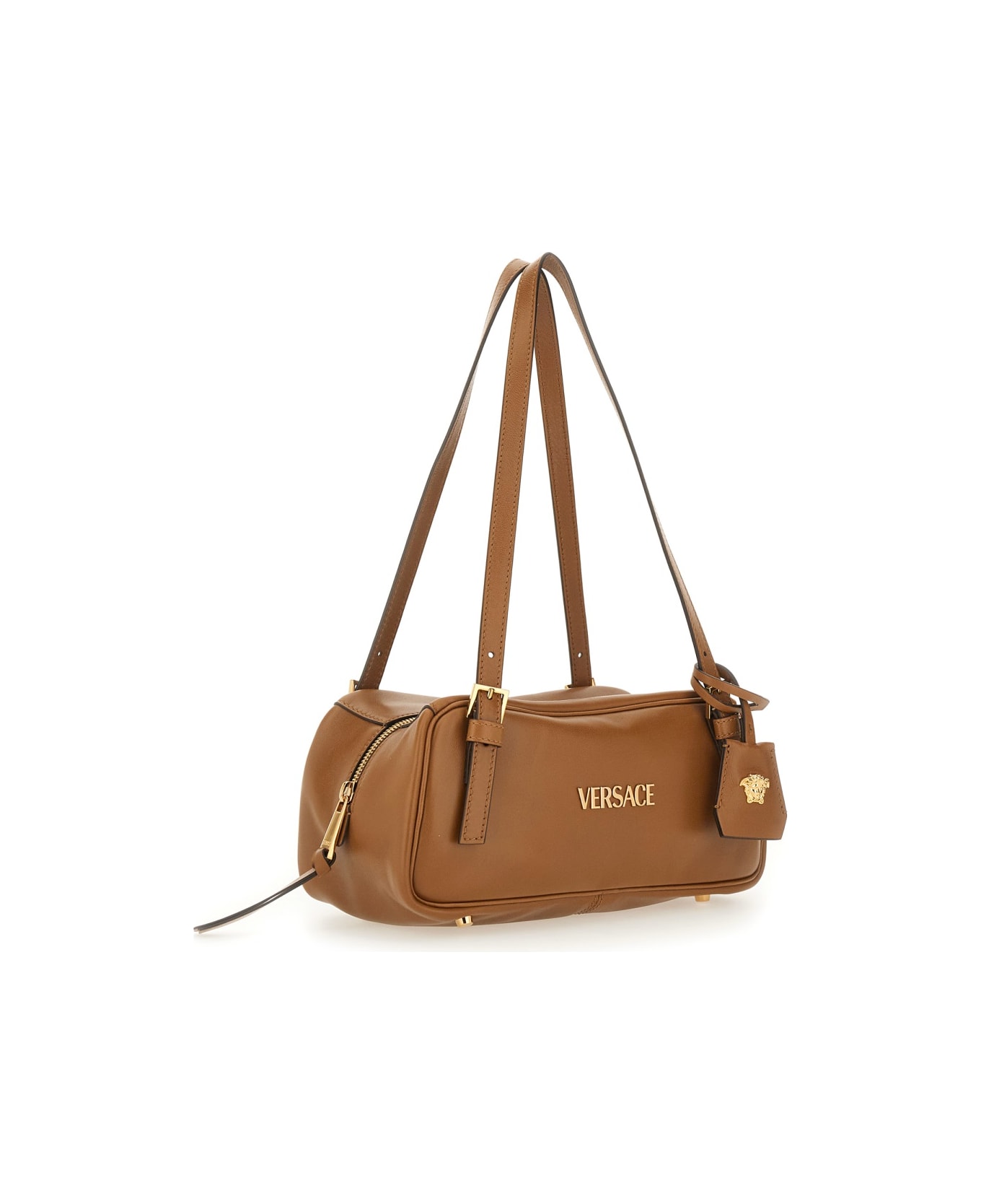 Versace Shoulder Bag "bowling Tag" - BROWN