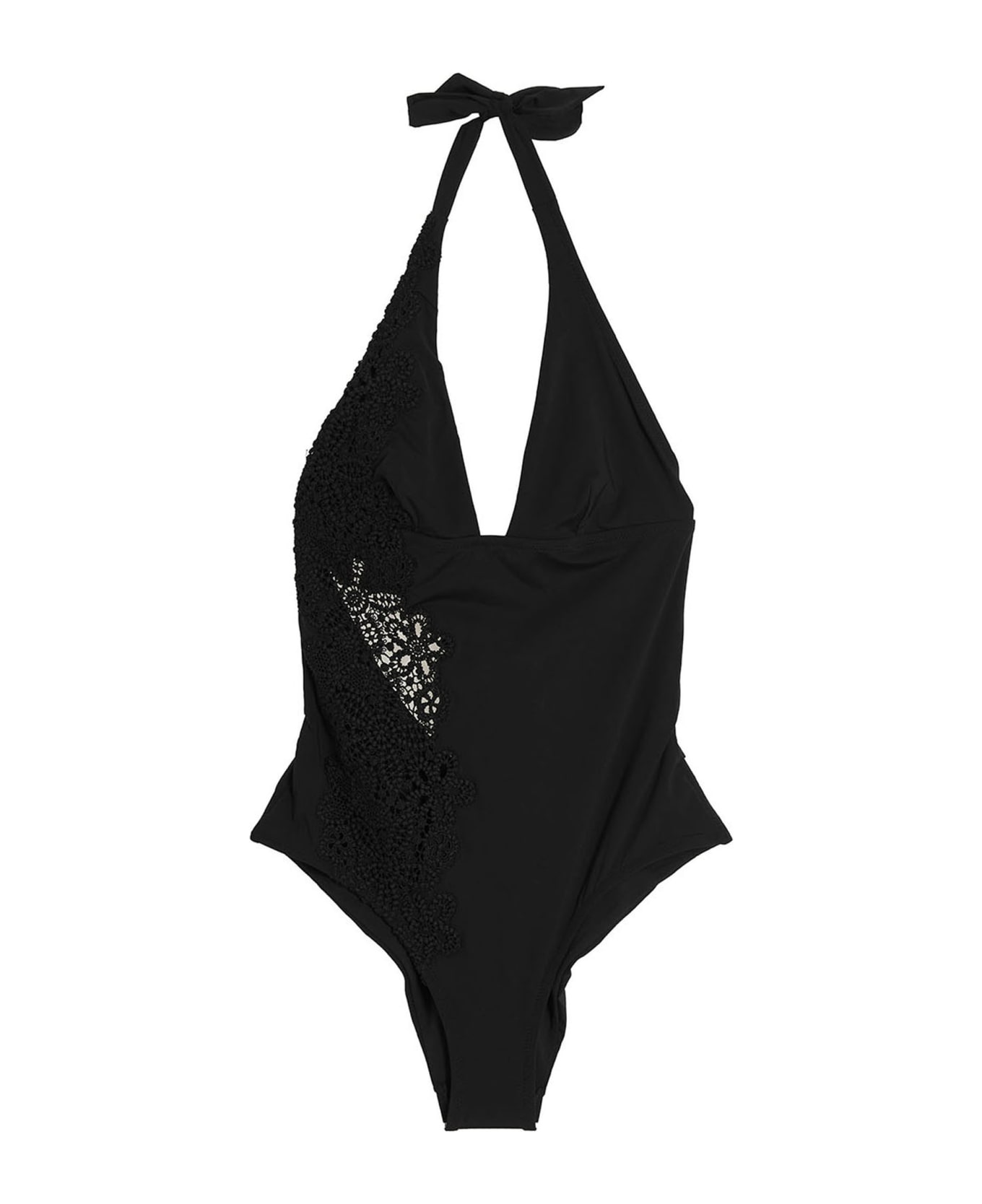 Ermanno Scervino Crochet Inner Swimming Trunks - Black  