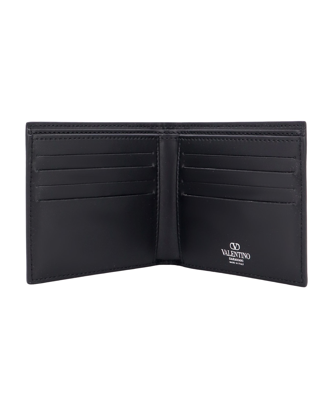 Valentino Garavani Logo Printed Bifold Wallet - Black 財布