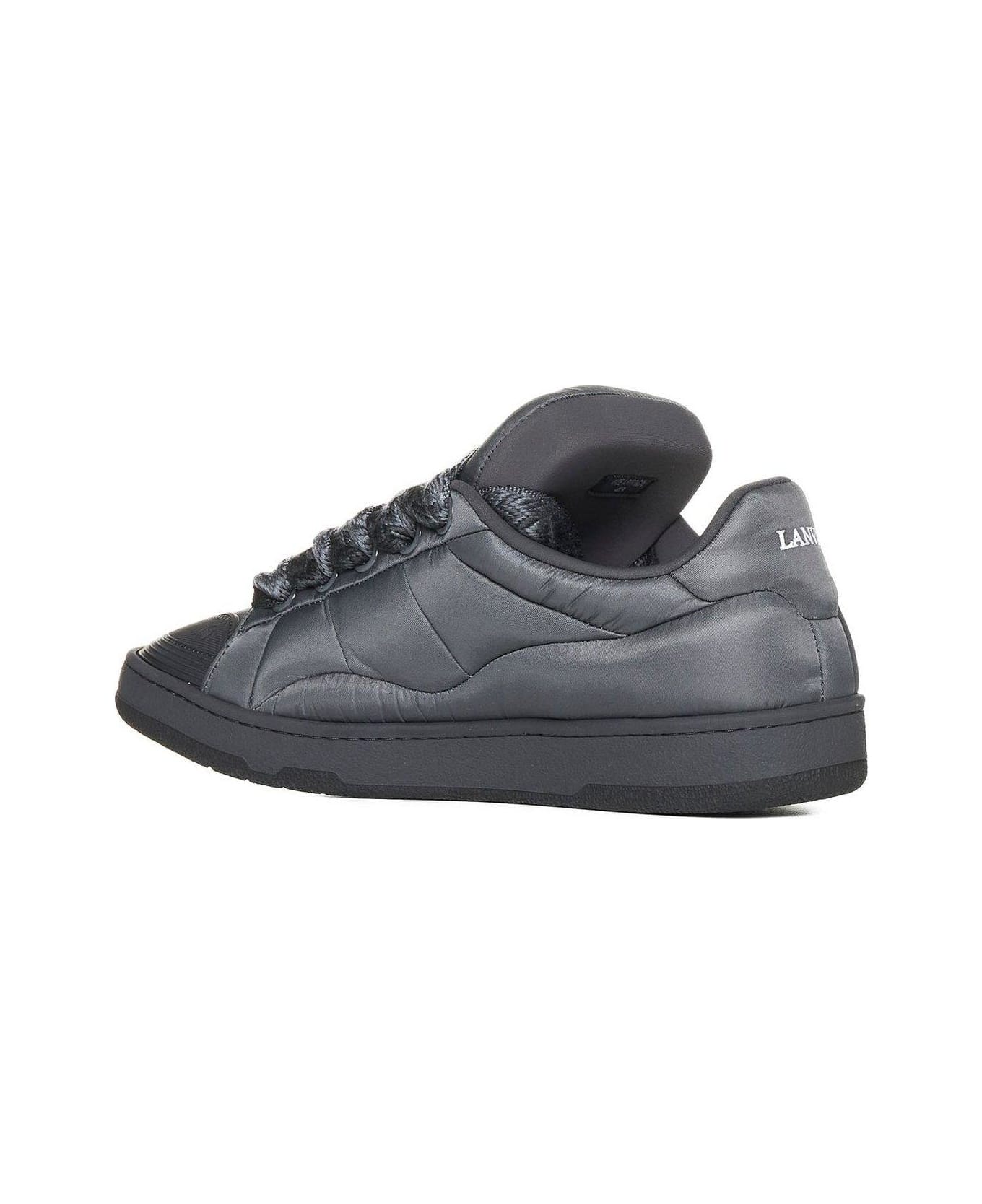 Lanvin Round Toe Lace-up Sneakers - Loden