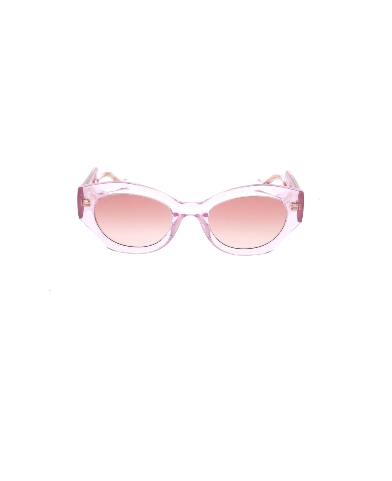 Gucci Eyewear La Piscine Oval-frame Sunglasses - PINK-PINK-RED