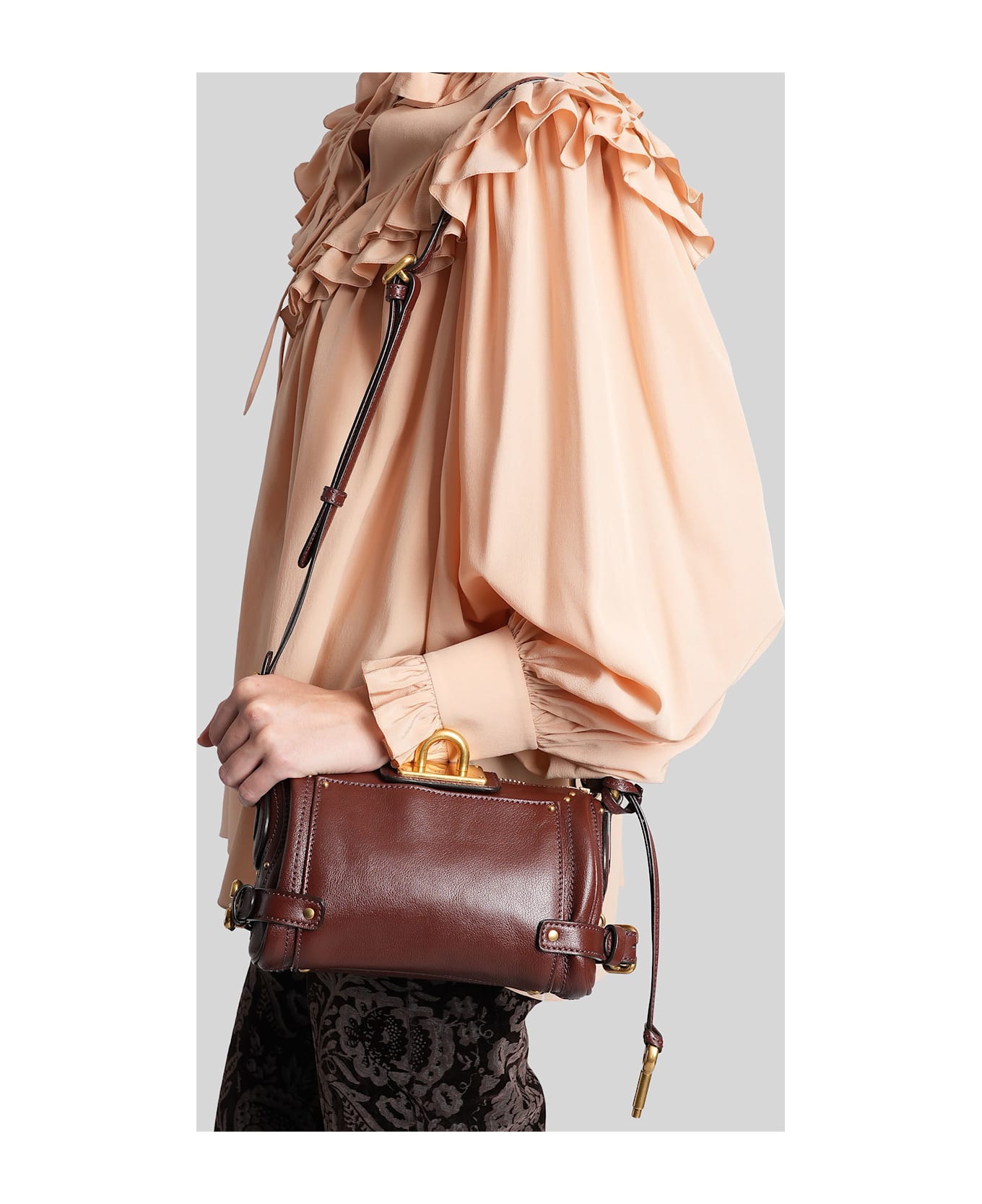 Chloé Paddington Shoulder Bag In Brown Leather - brown