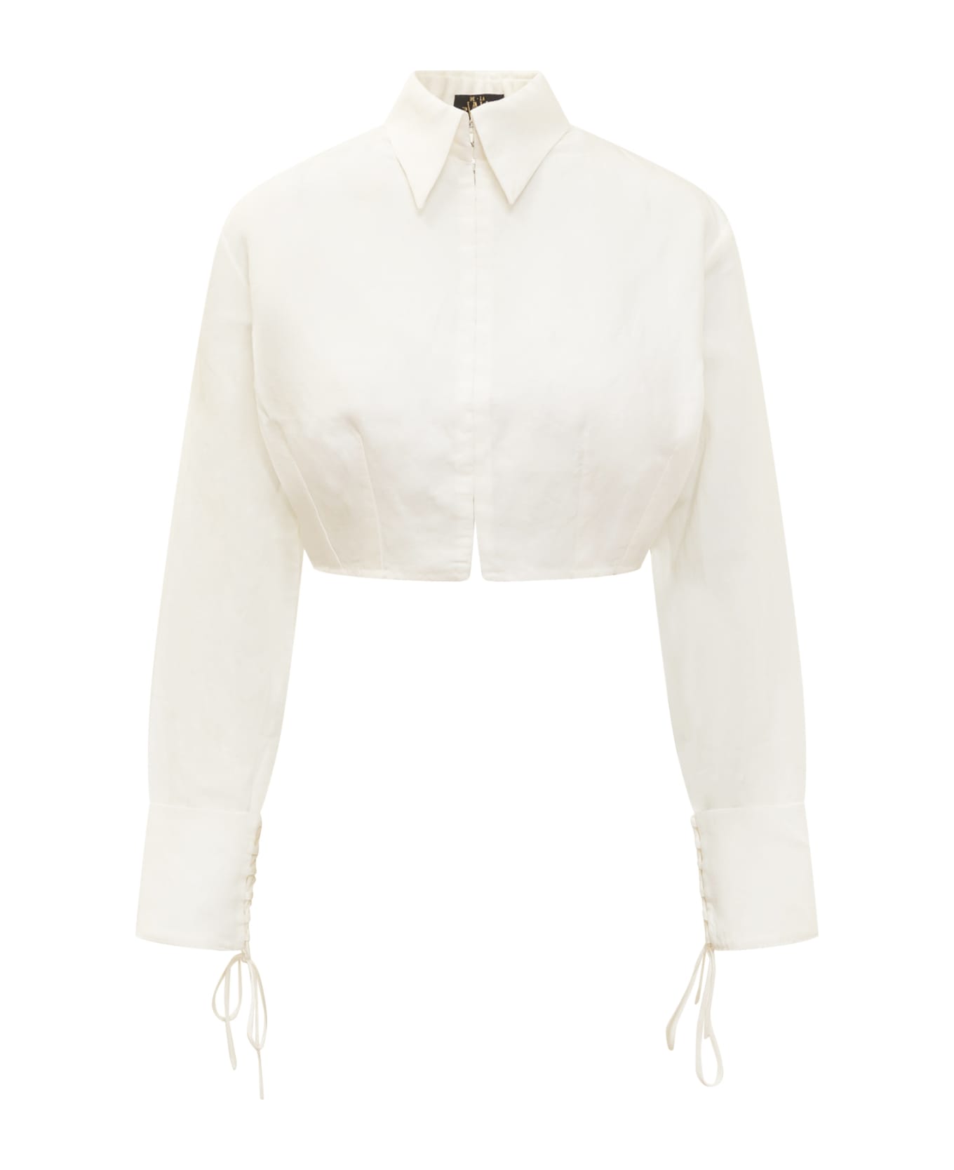 De La Vali Crop Shirt - WHITE シャツ