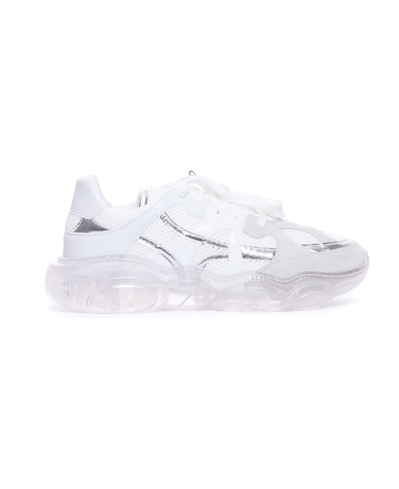 Moschino Teddy Shoes With Transparent Sole - White スニーカー