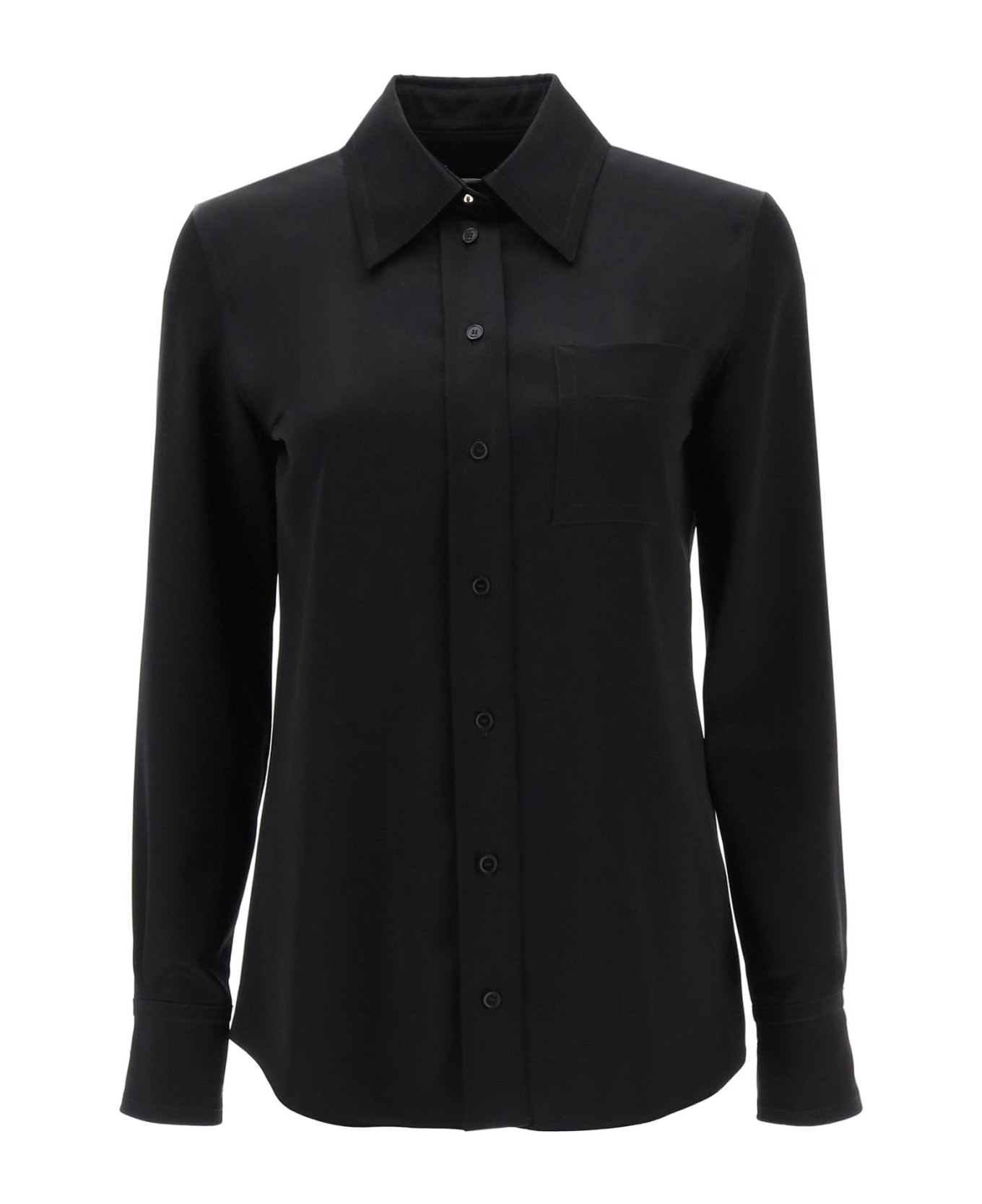 Lanvin Satin Pocket Shirt - BLACK (Black) シャツ