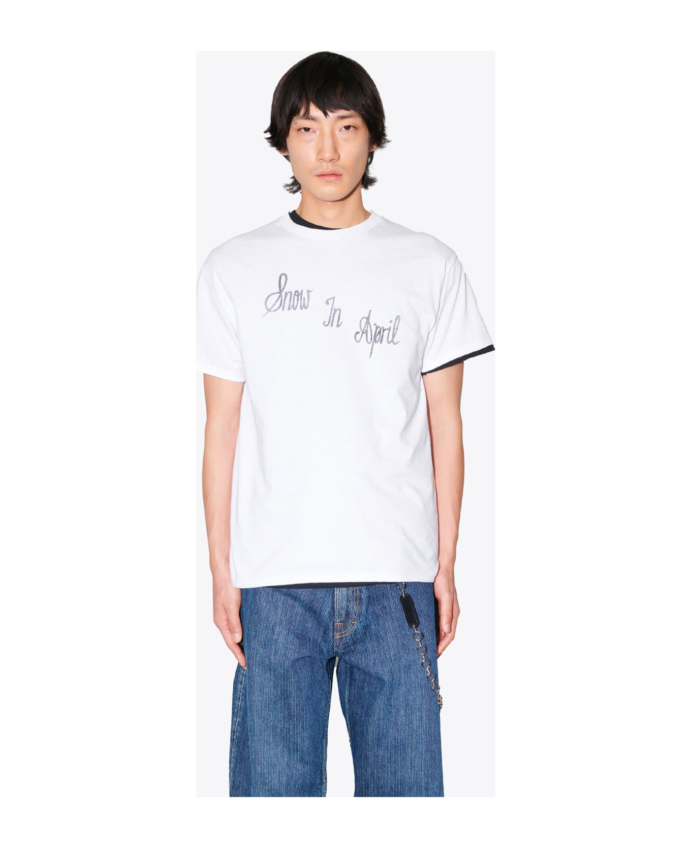 Our Legacy Box T-shirt Off white t-shirt with front and back print - Box T-shirt - Bianco シャツ