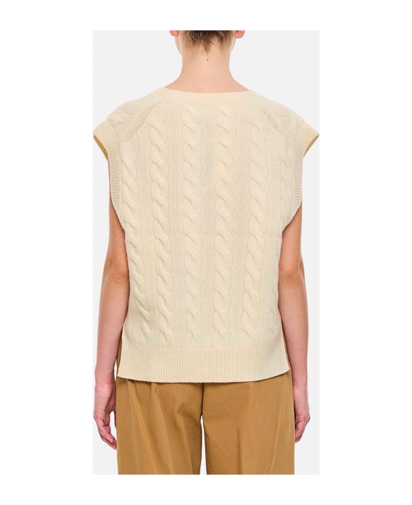 Ralph Lauren Cableknit Sleeveless Pullover - White