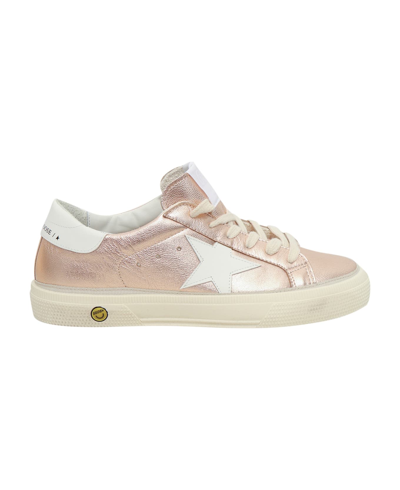 Golden Goose May Laminated Upper Leather Star And Heel - PINK