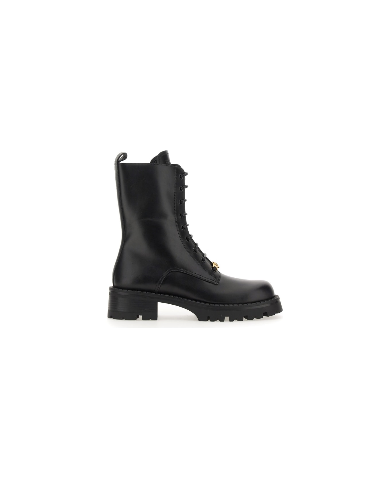 Versace Boot With Laces Alia - BLACK