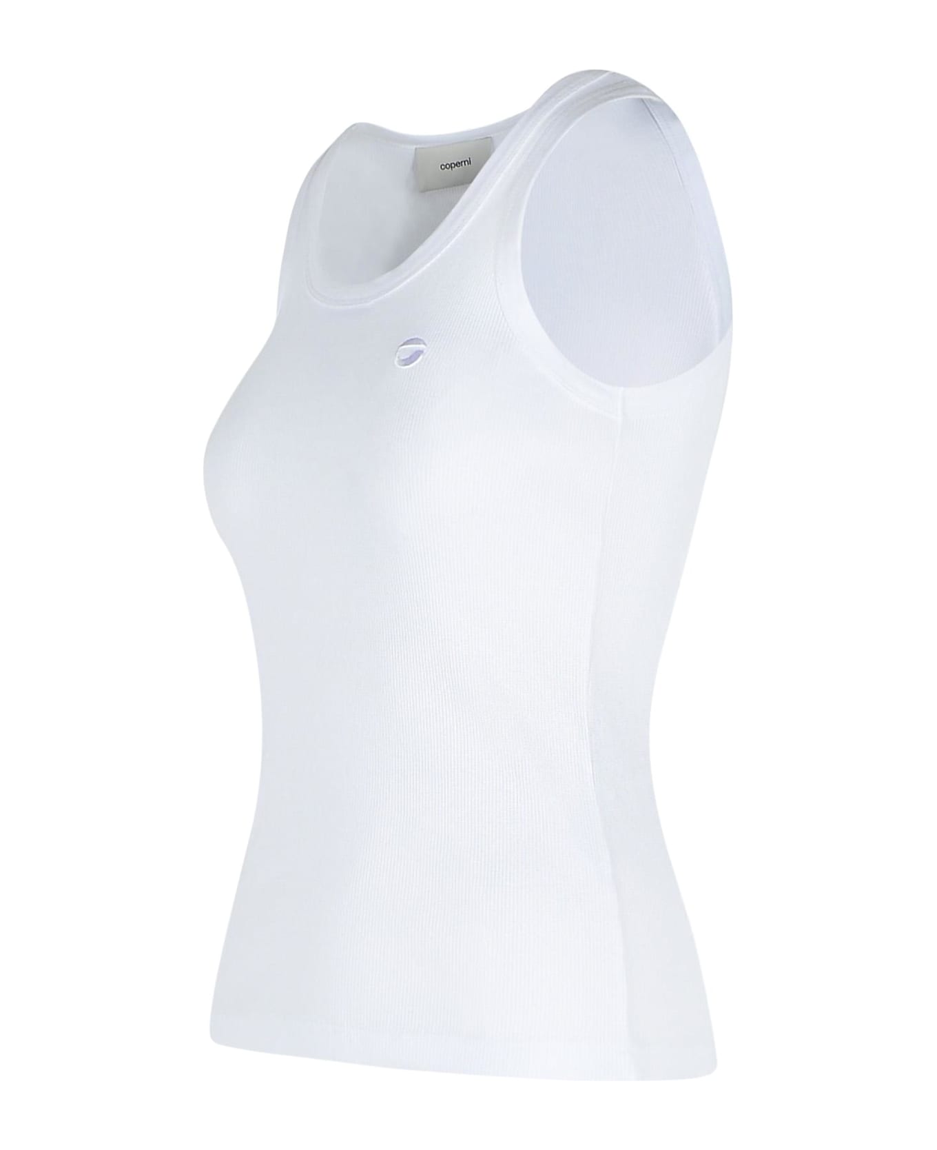 Coperni White Cotton Tank Top - White