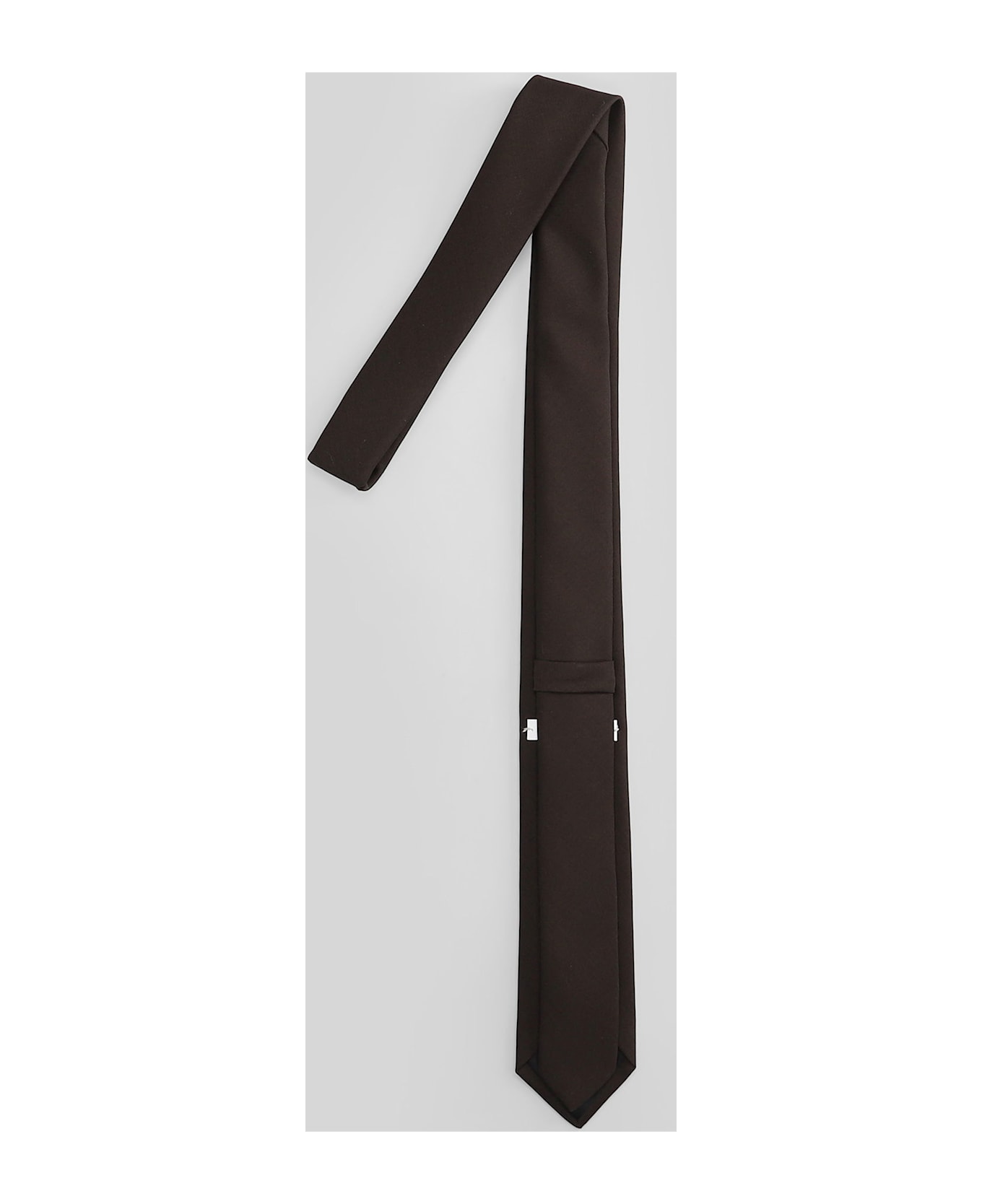 Lardini Tie In Brown Wool - brown