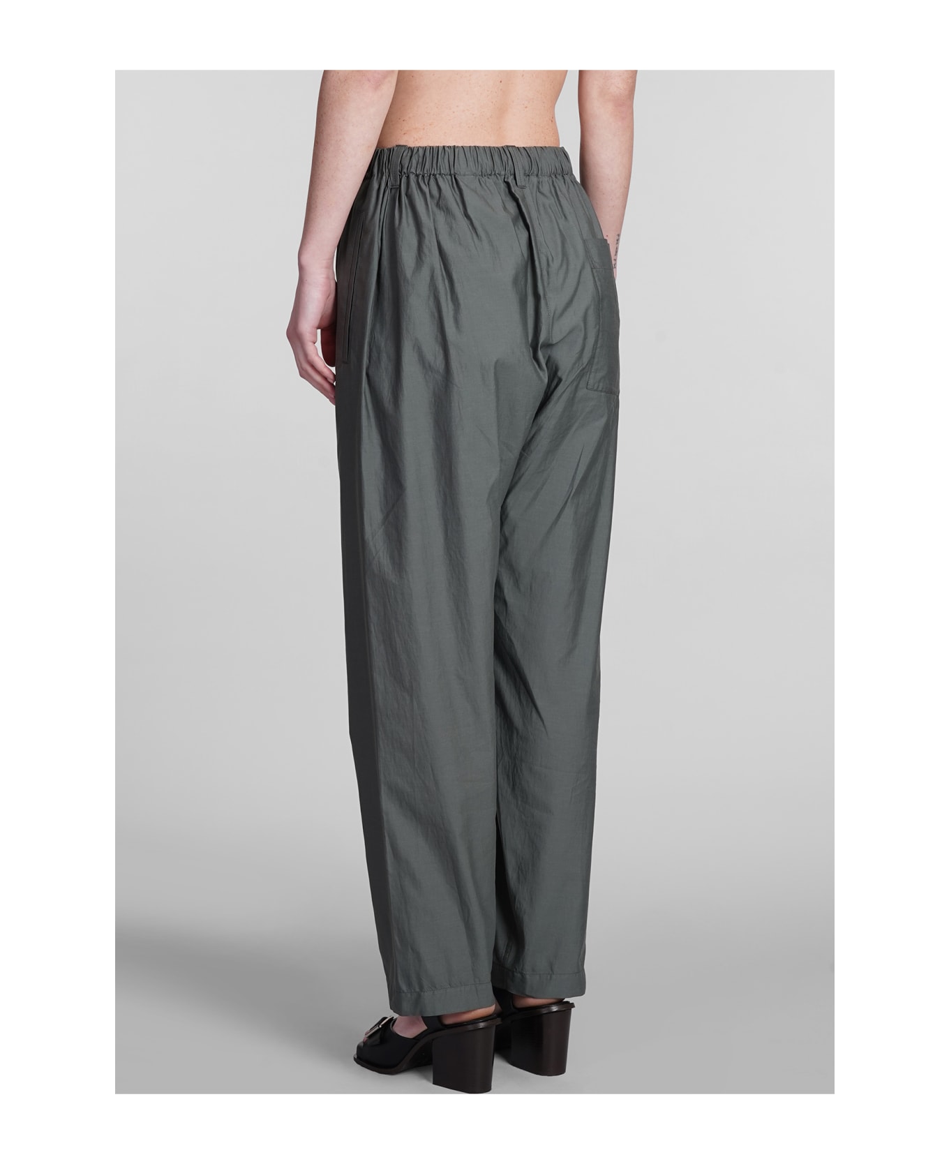 Lemaire Pants In Green Cotton - green ボトムス