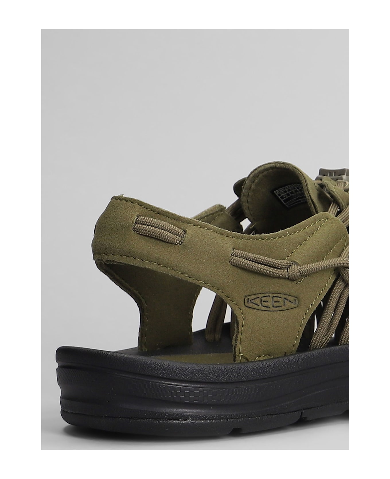 Keen Uneek M Flats In Green Suede And Fabric - green