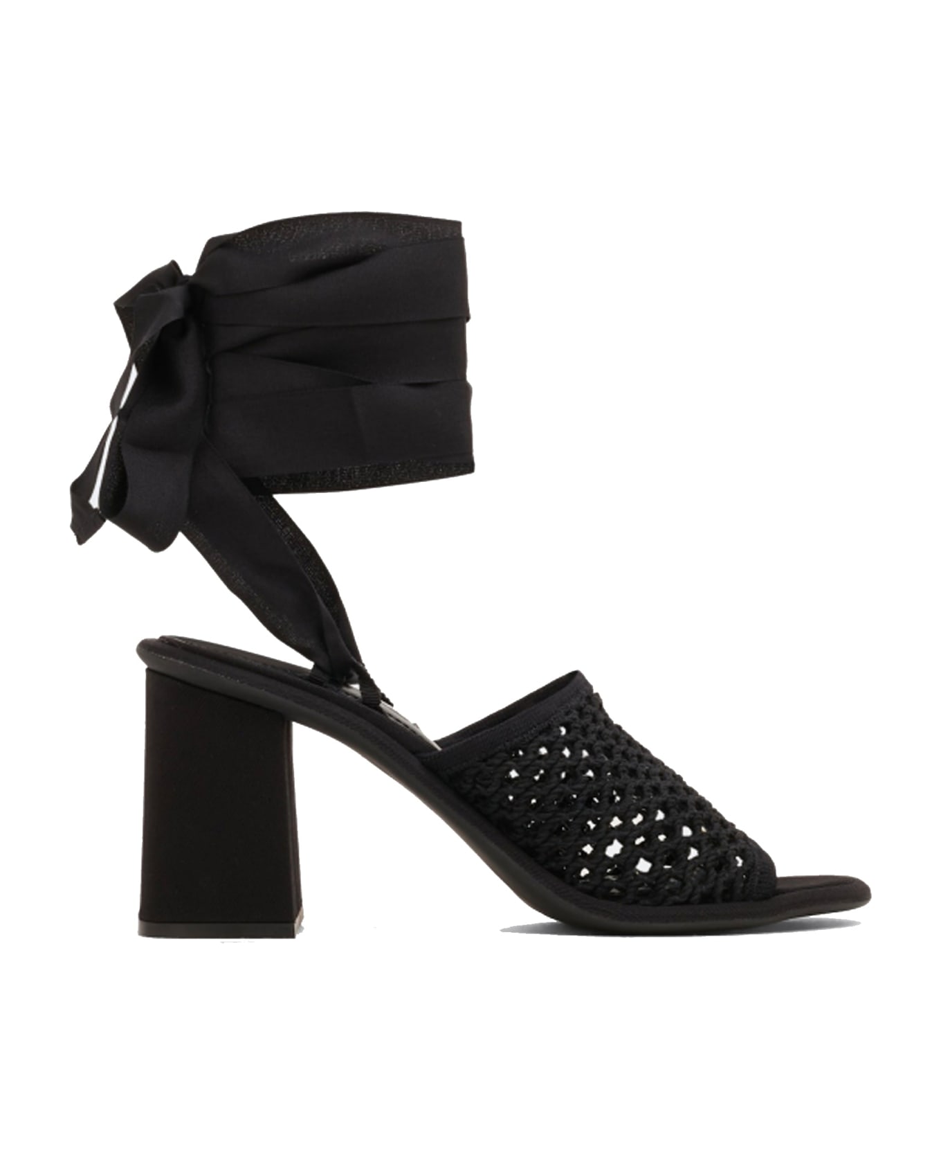 Miu Miu Ankle Tie-fastening Sandals - Black