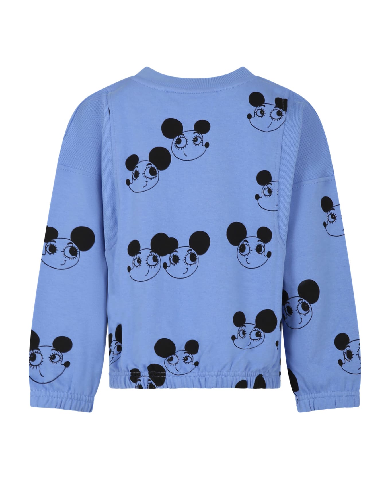 Mini Rodini Light Blue Sweatshirt For Boy With Mice - Light Blue