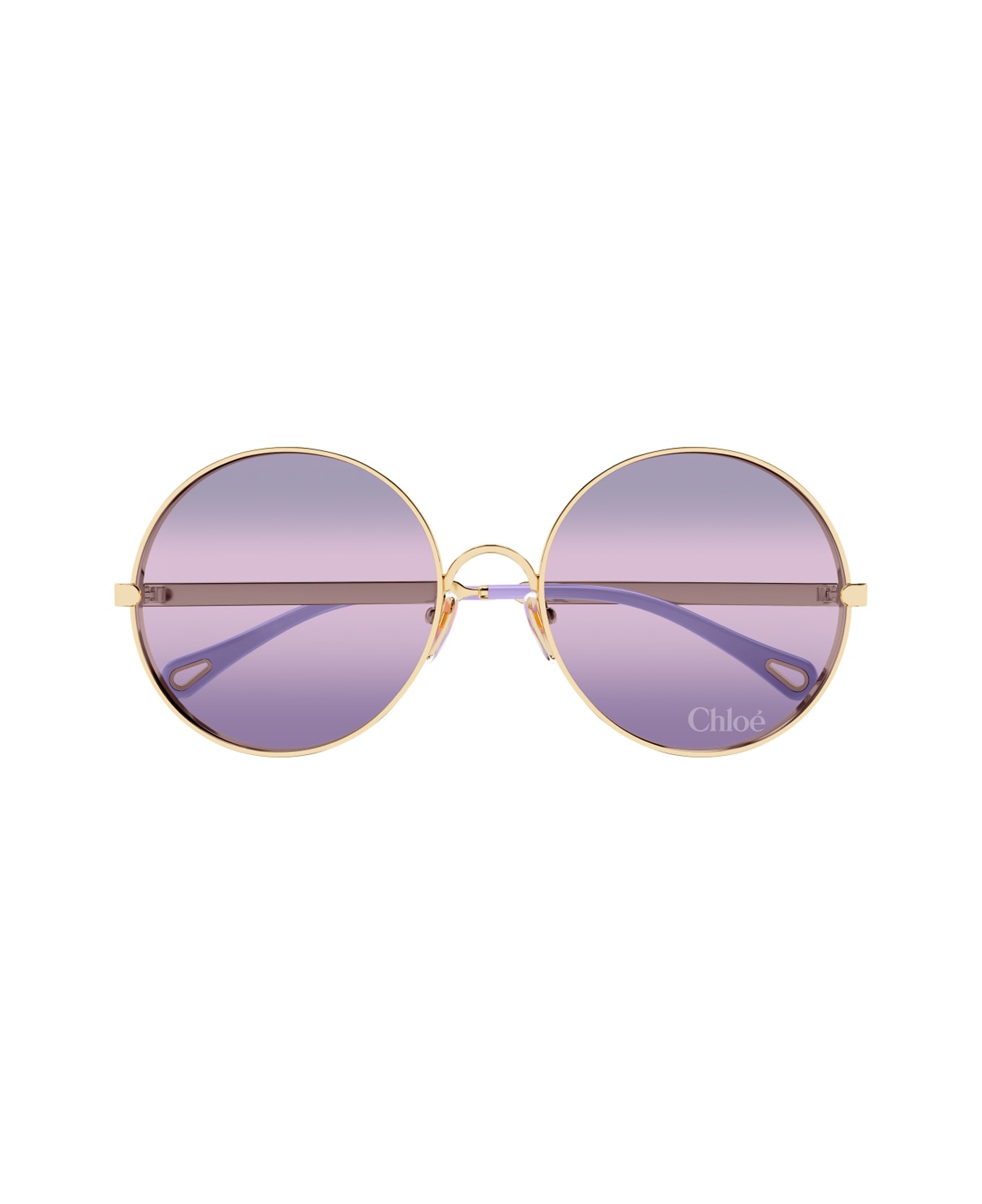 Chloé Ch0321s Aly Linea Chloé 002 Gold Violet Sunglasses - Oro