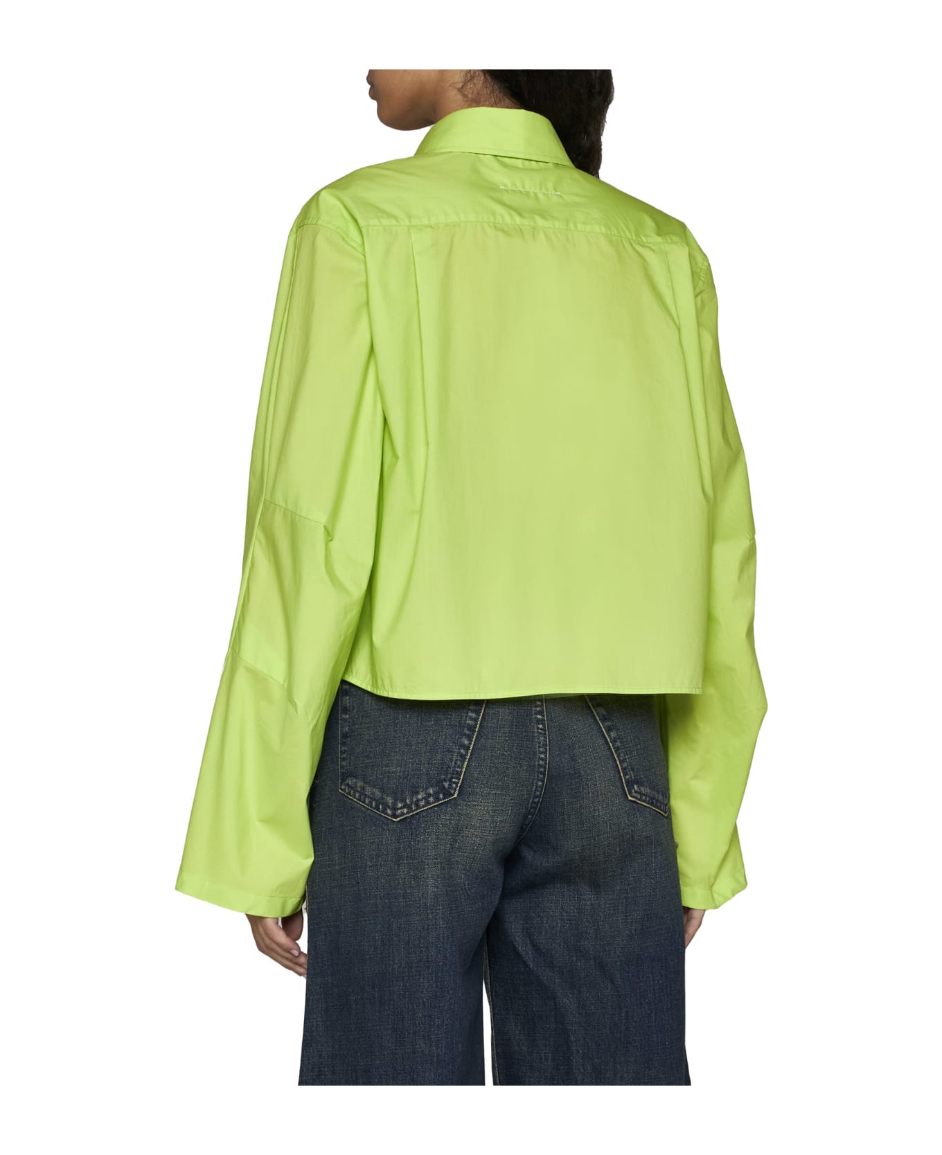MM6 Maison Margiela Long Sleeved Shirt - Neon green