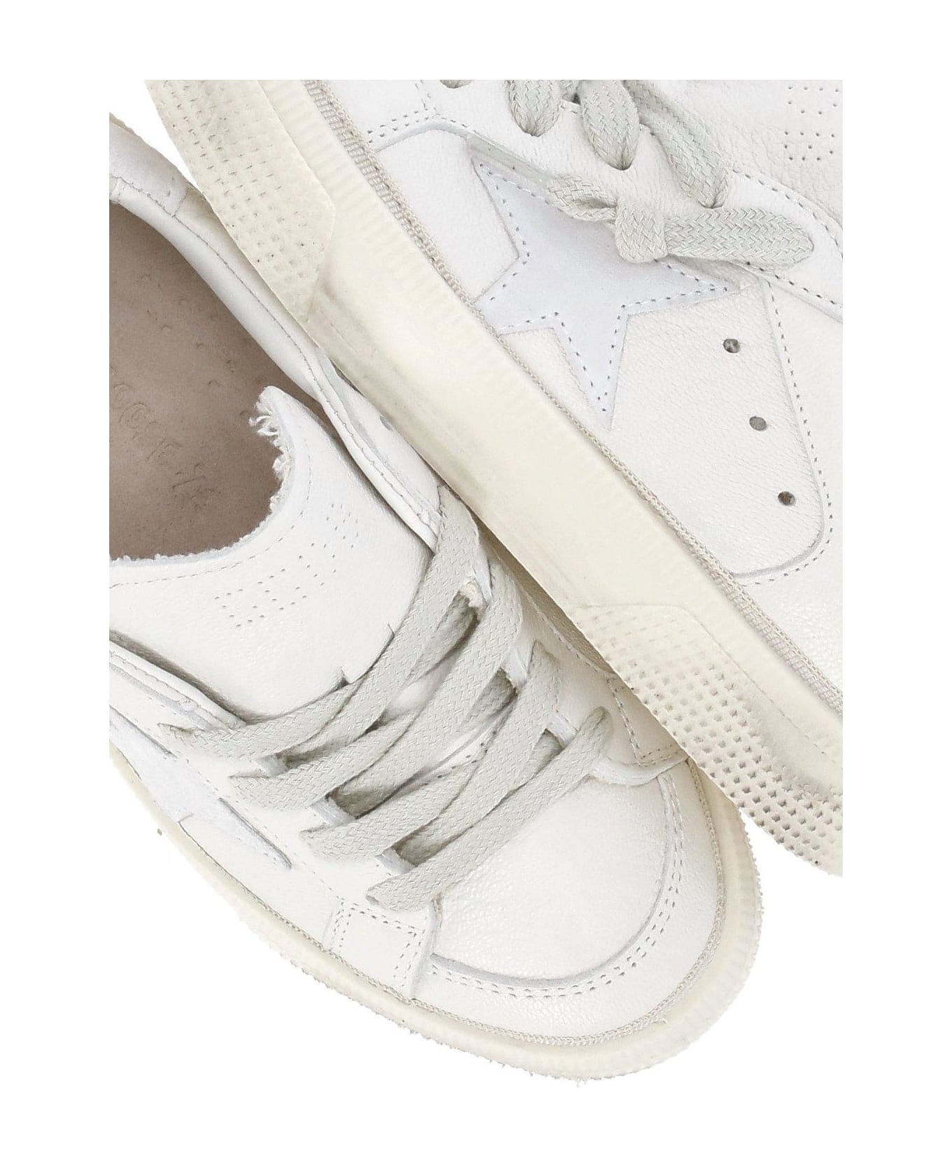 Golden Goose May Star Patch Sneakers - WHITE