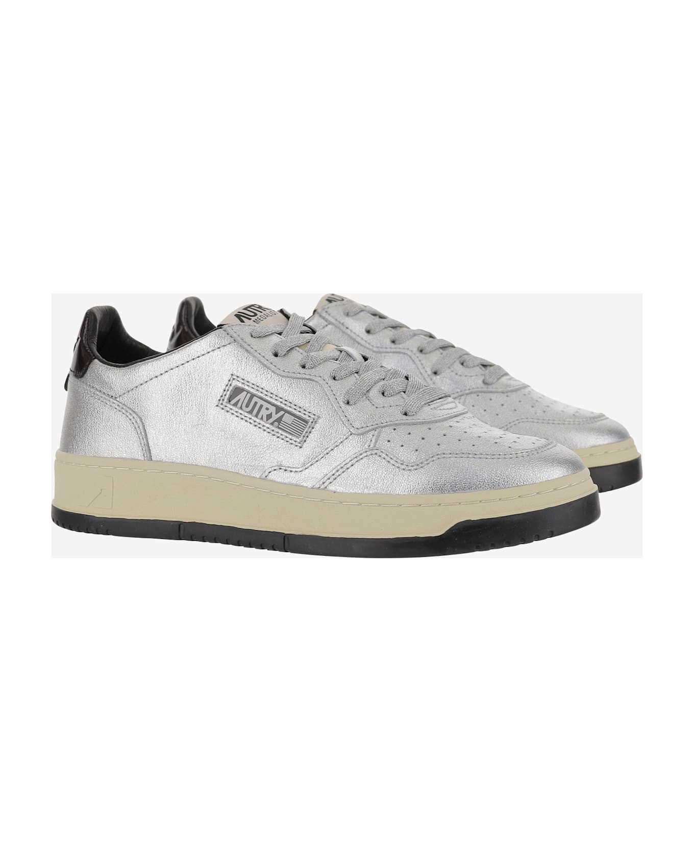 Autry Medalist Low Sneakers - Silver/blk