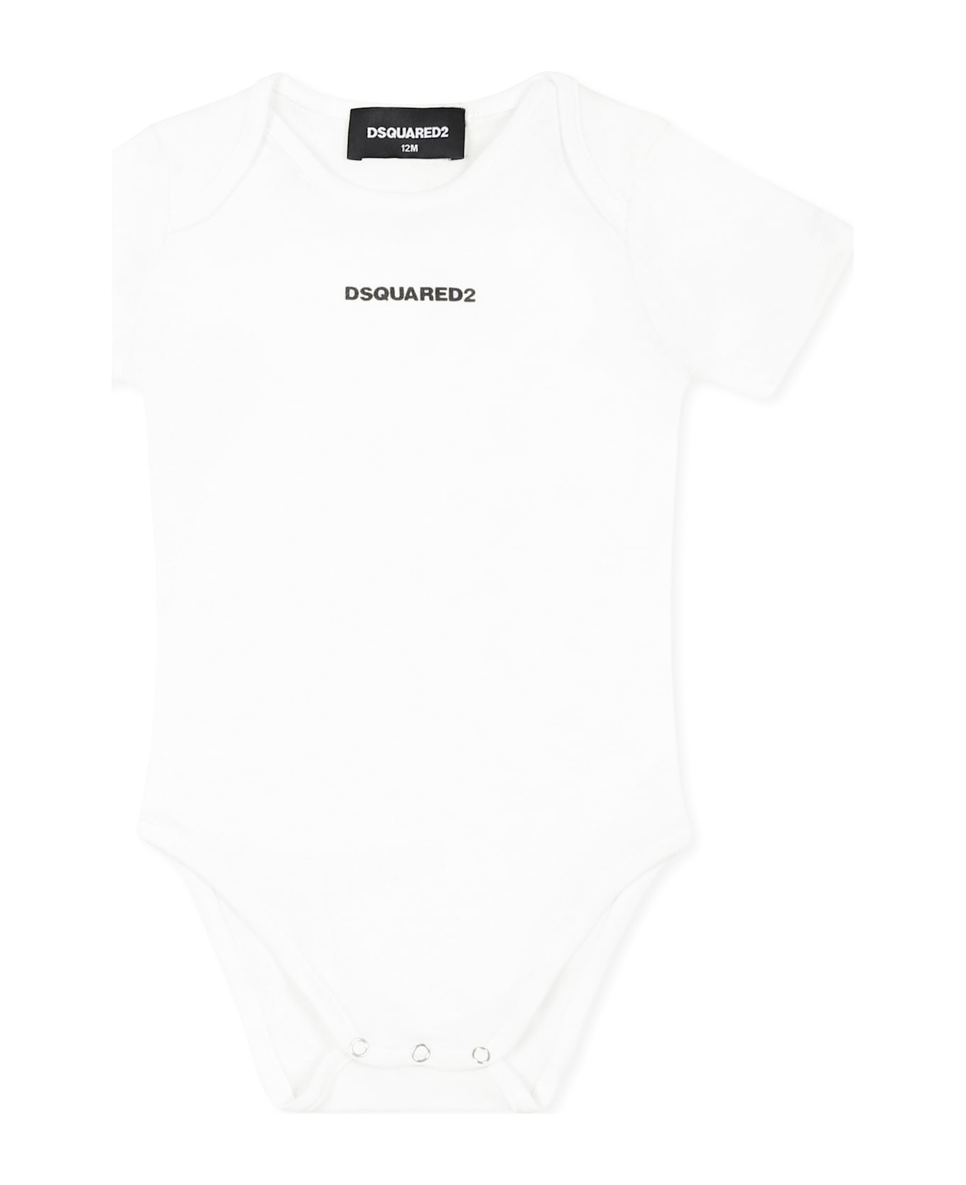 Dsquared2 White Cotton Body Set, - White