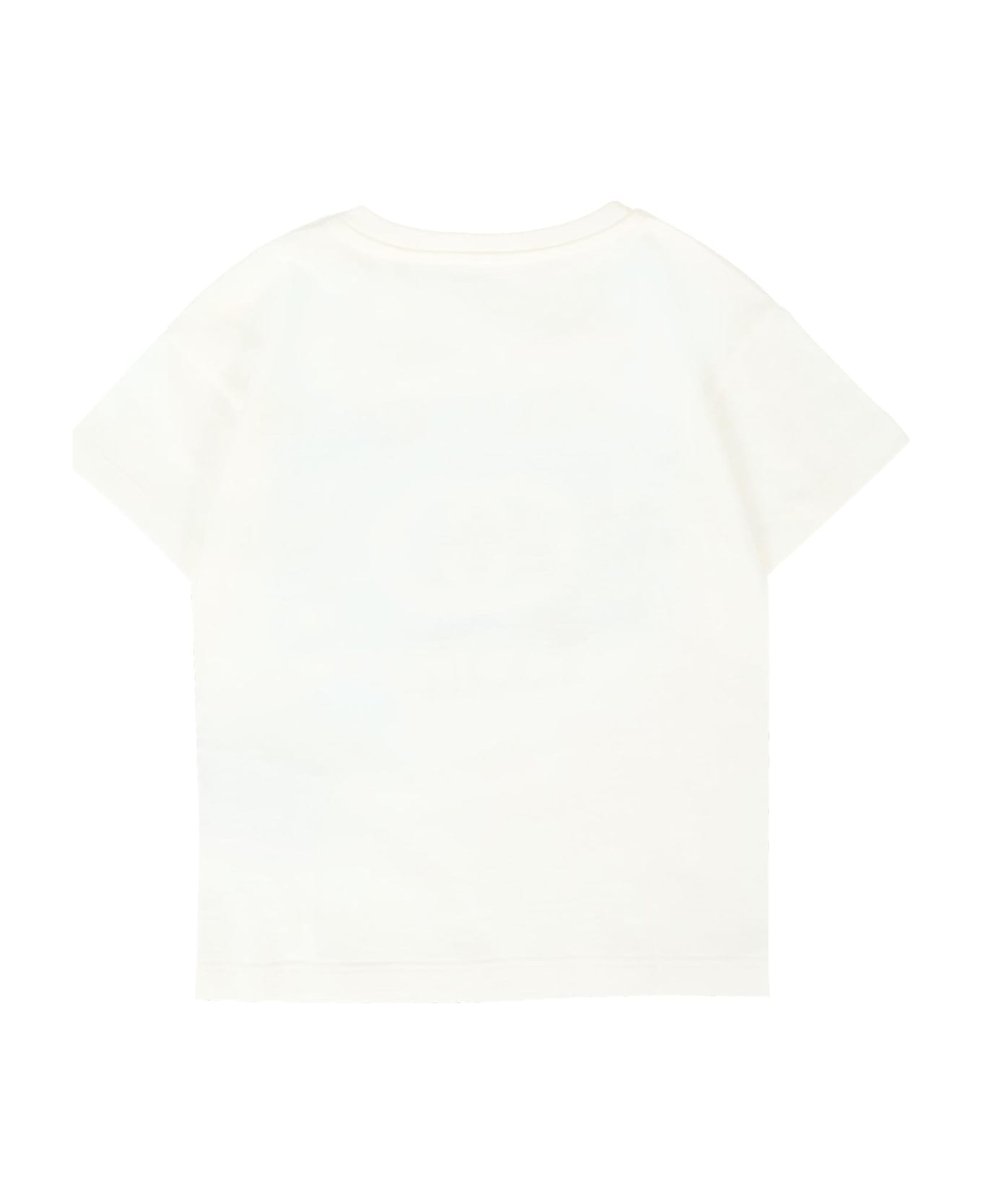 Gucci White T-shirt For Baby Boy With Bear - White