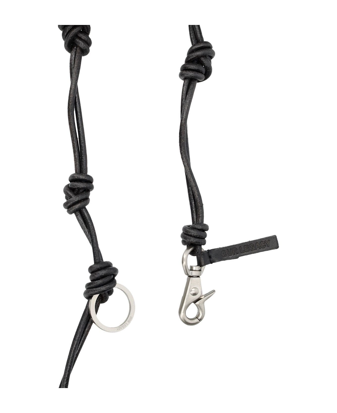 Our Legacy Udon Ladon Leather Necklace - BLACK