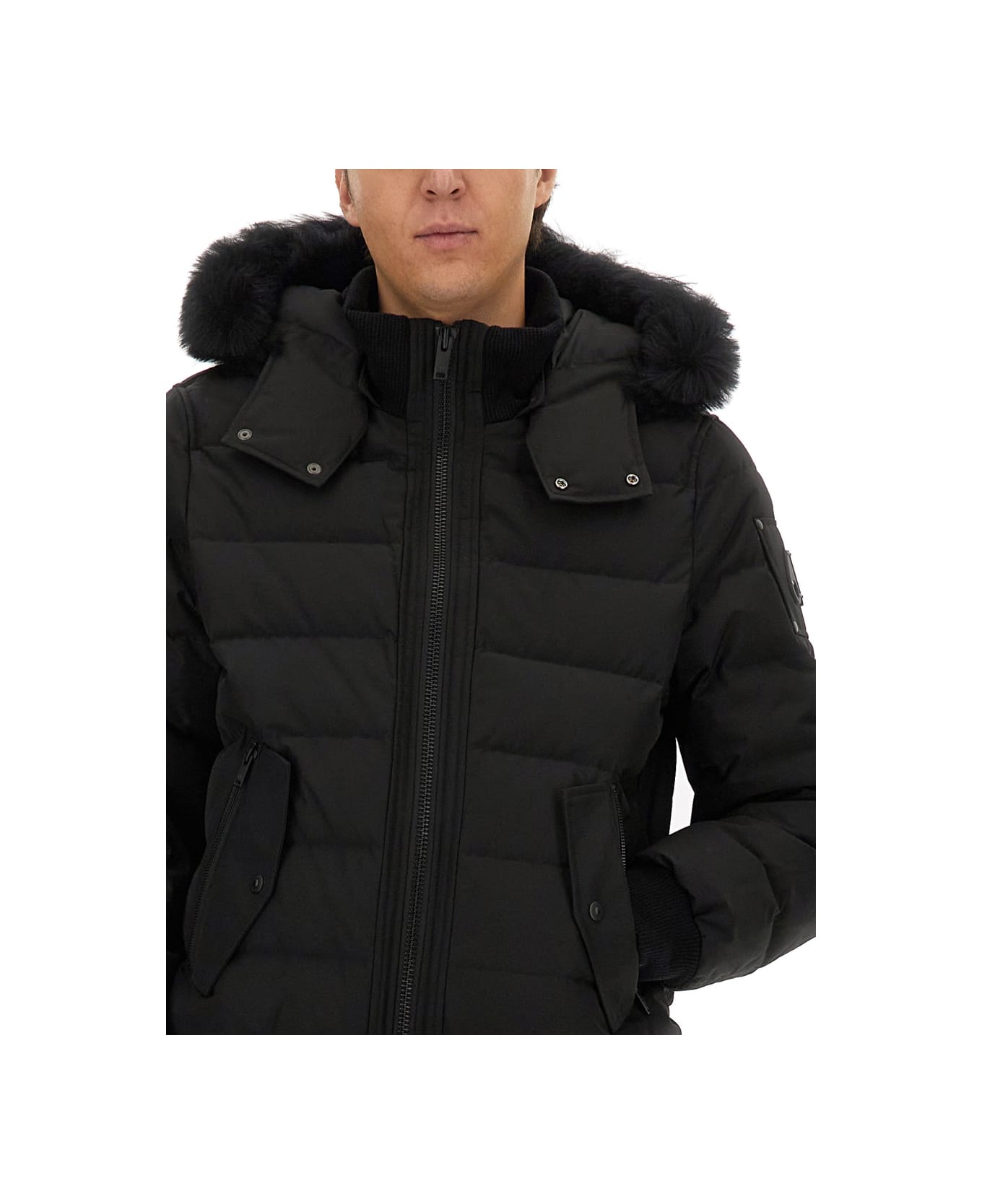 Moose Knuckles Bomber Onyx Scotchtown - BLACK